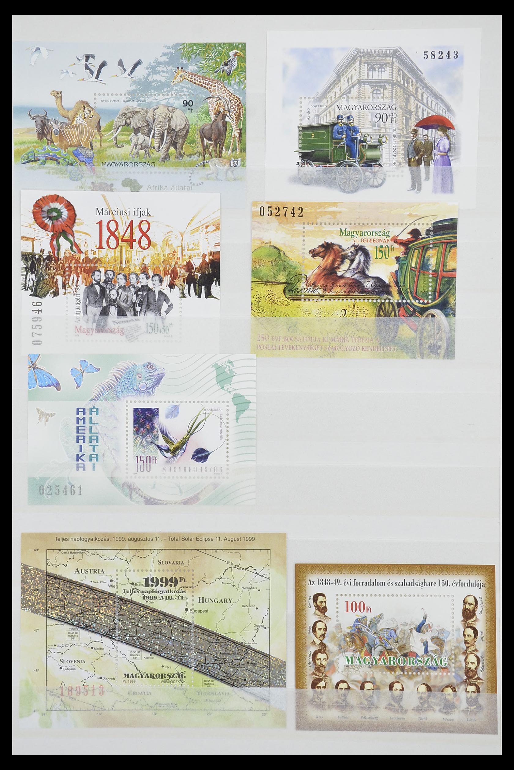 33909 023 - Postzegelverzameling 33909 Hongarije blokken 1977-2010.