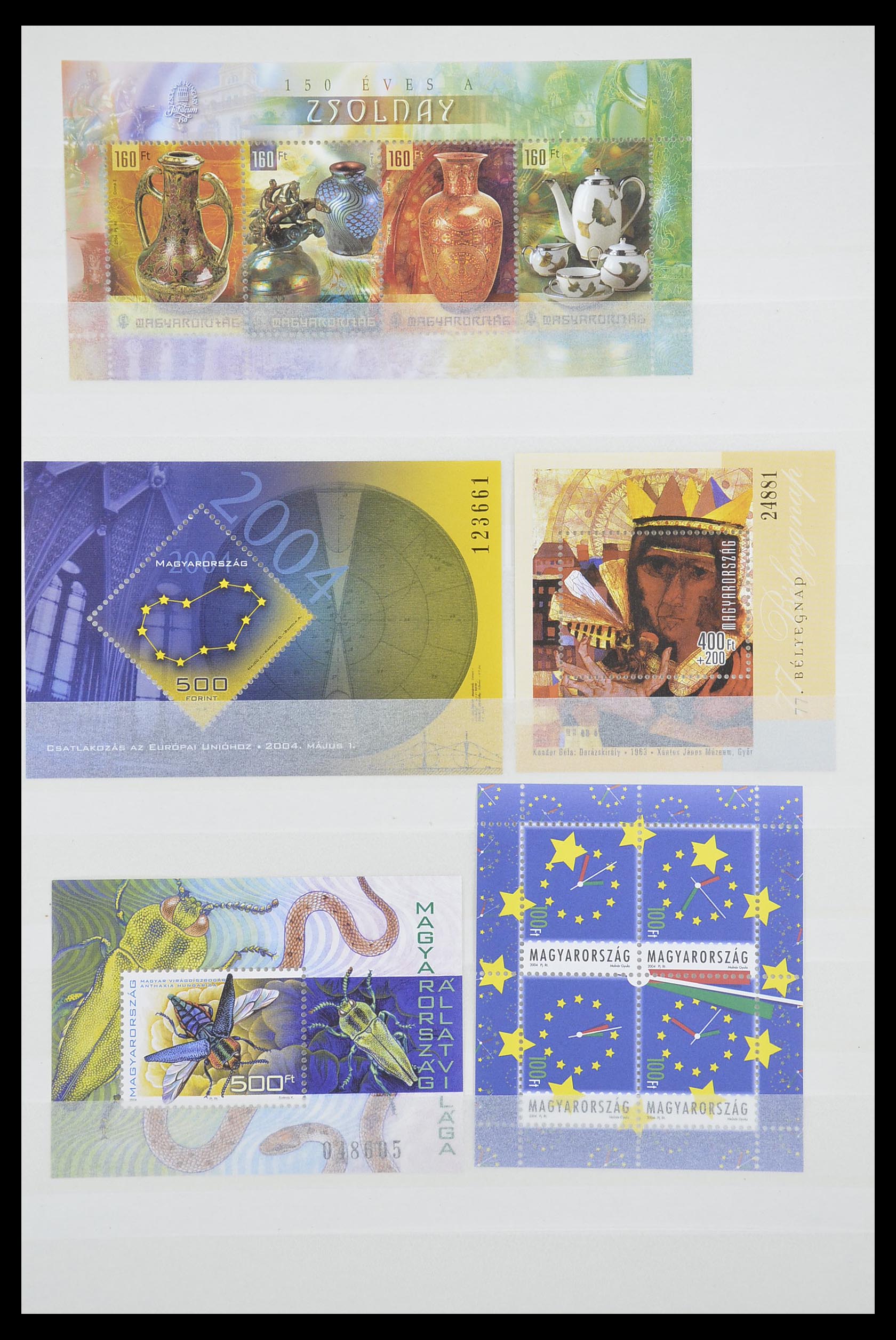 33909 035 - Postzegelverzameling 33909 Hongarije blokken 1977-2010.