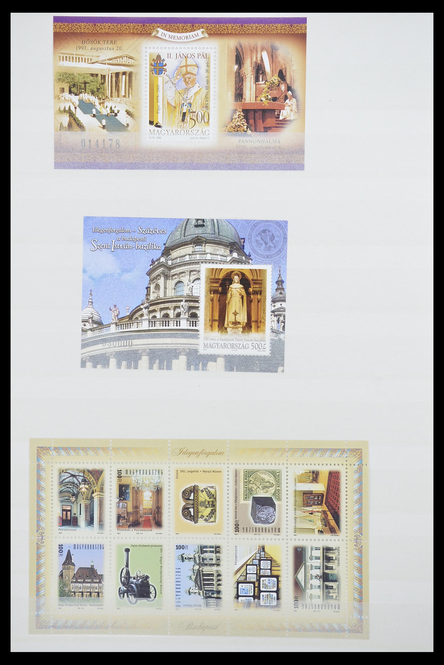 33909 038 - Postzegelverzameling 33909 Hongarije blokken 1977-2010.