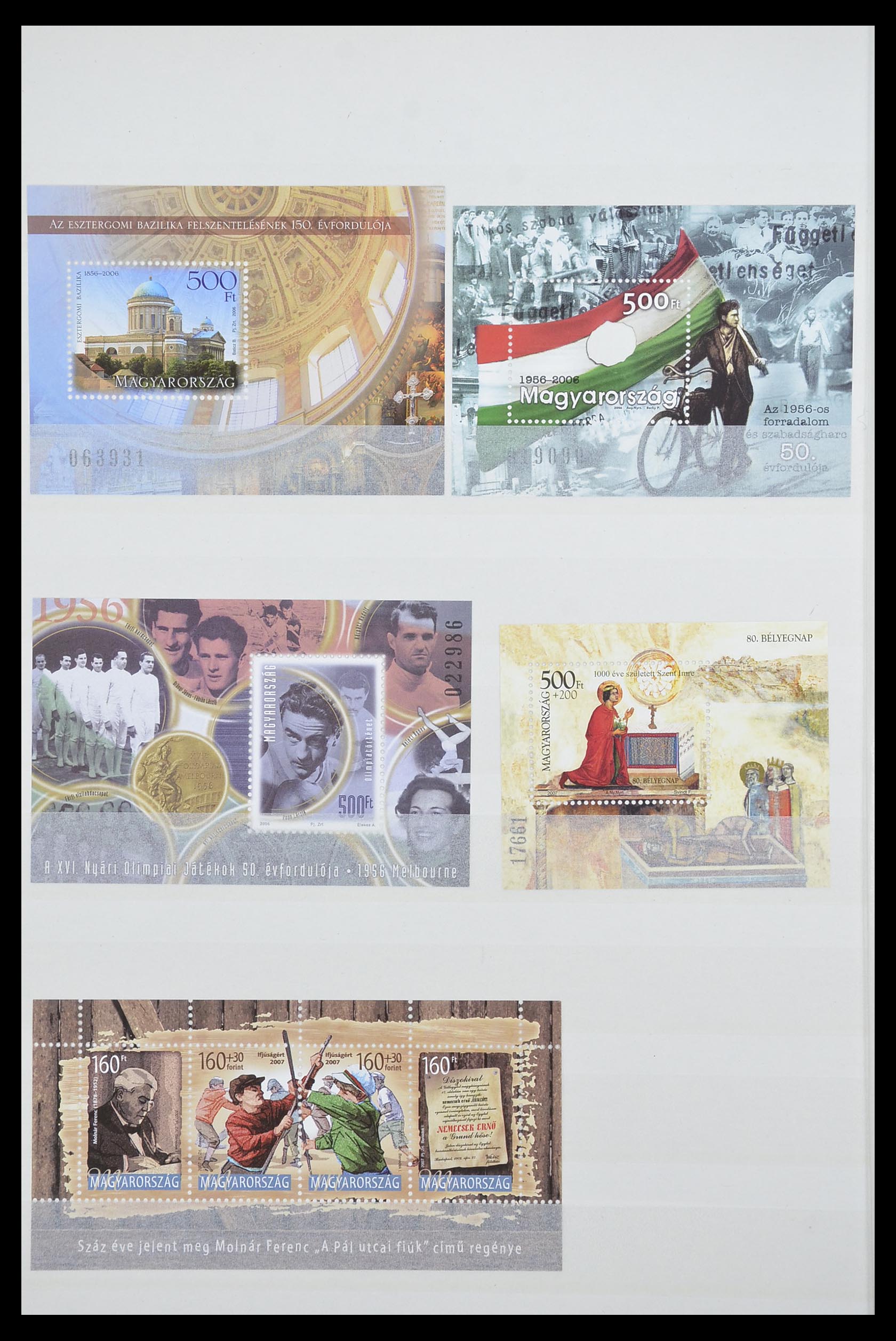 33909 042 - Stamp collection 33909 Hungary souvenir sheets 1977-2010.