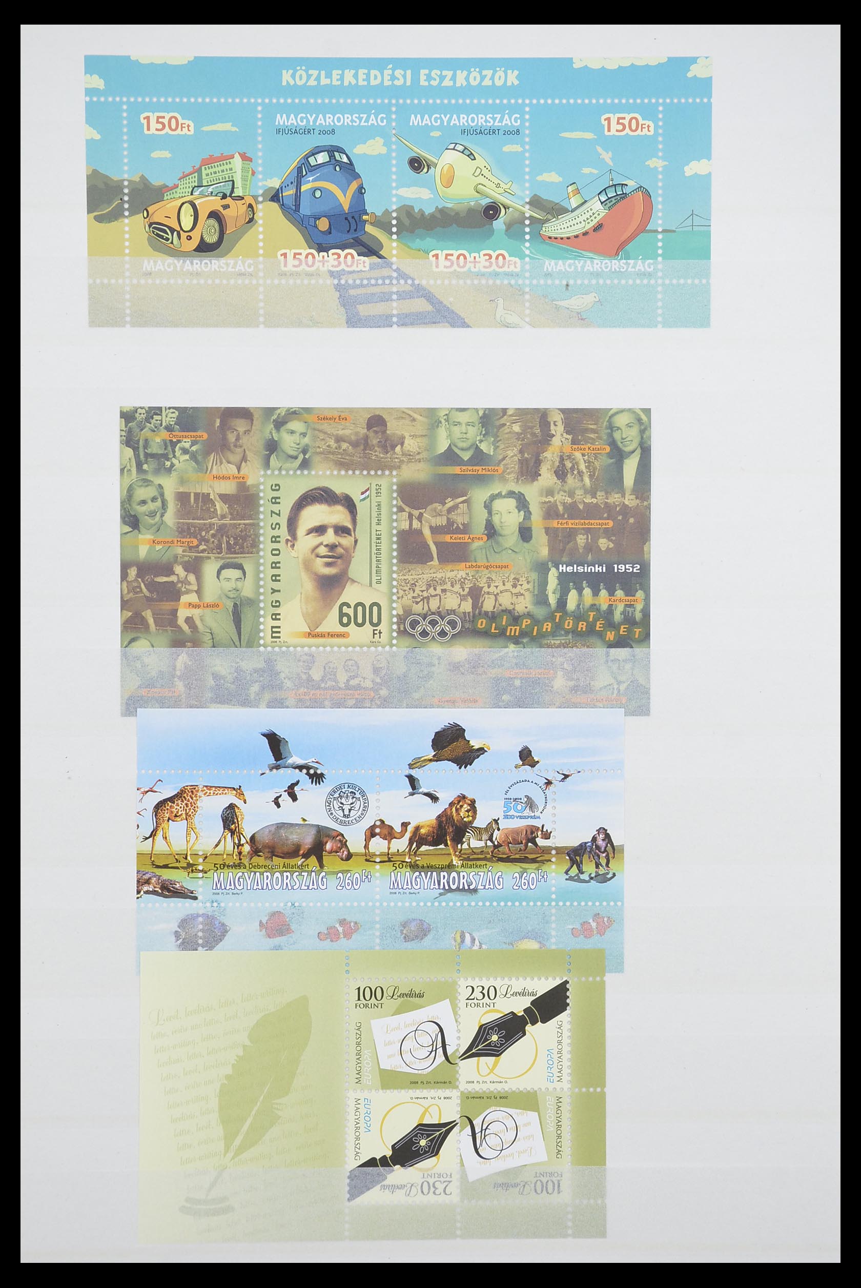 33909 044 - Postzegelverzameling 33909 Hongarije blokken 1977-2010.