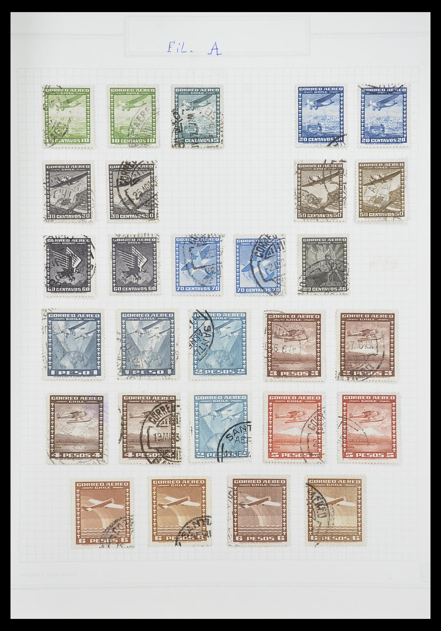 33913 001 - Postzegelverzameling 33913 Latijns Amerika 1850-1950.