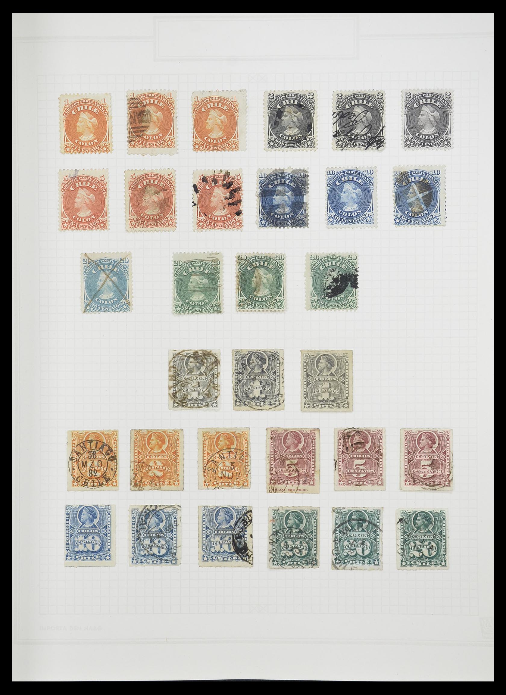 33913 005 - Postzegelverzameling 33913 Latijns Amerika 1850-1950.