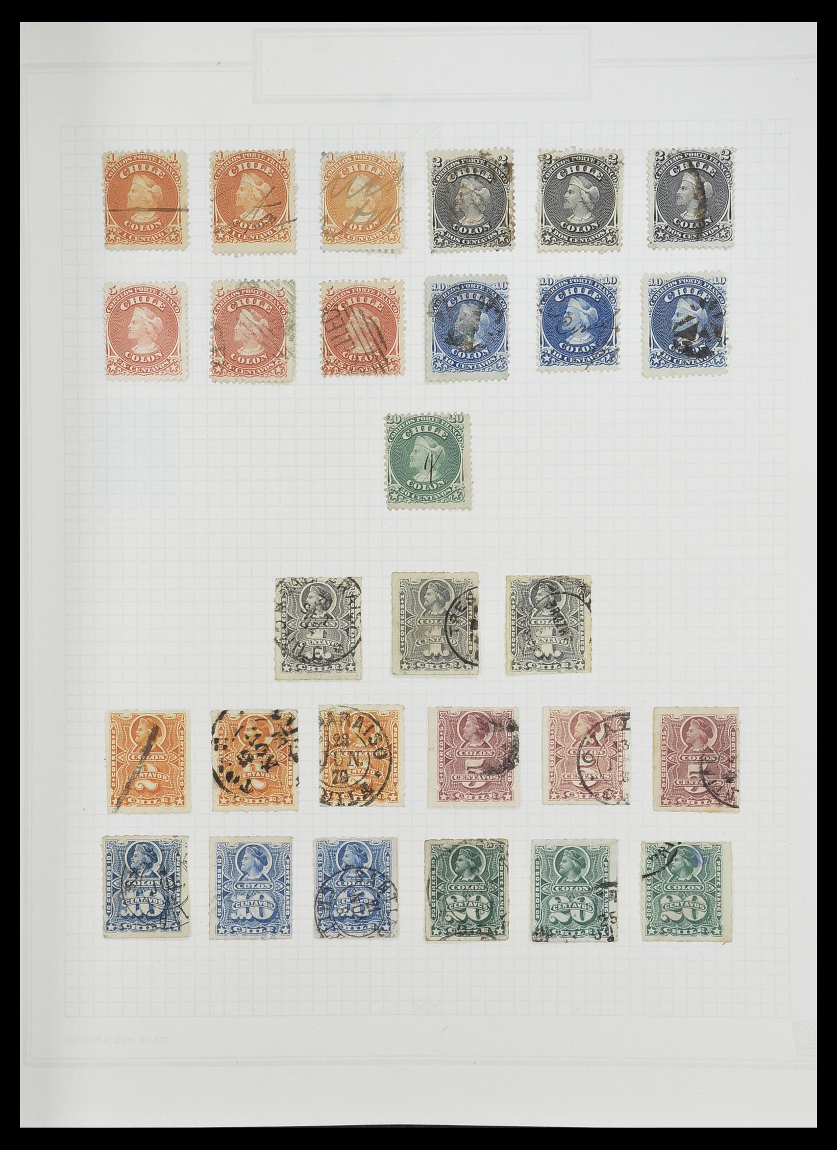 33913 009 - Postzegelverzameling 33913 Latijns Amerika 1850-1950.