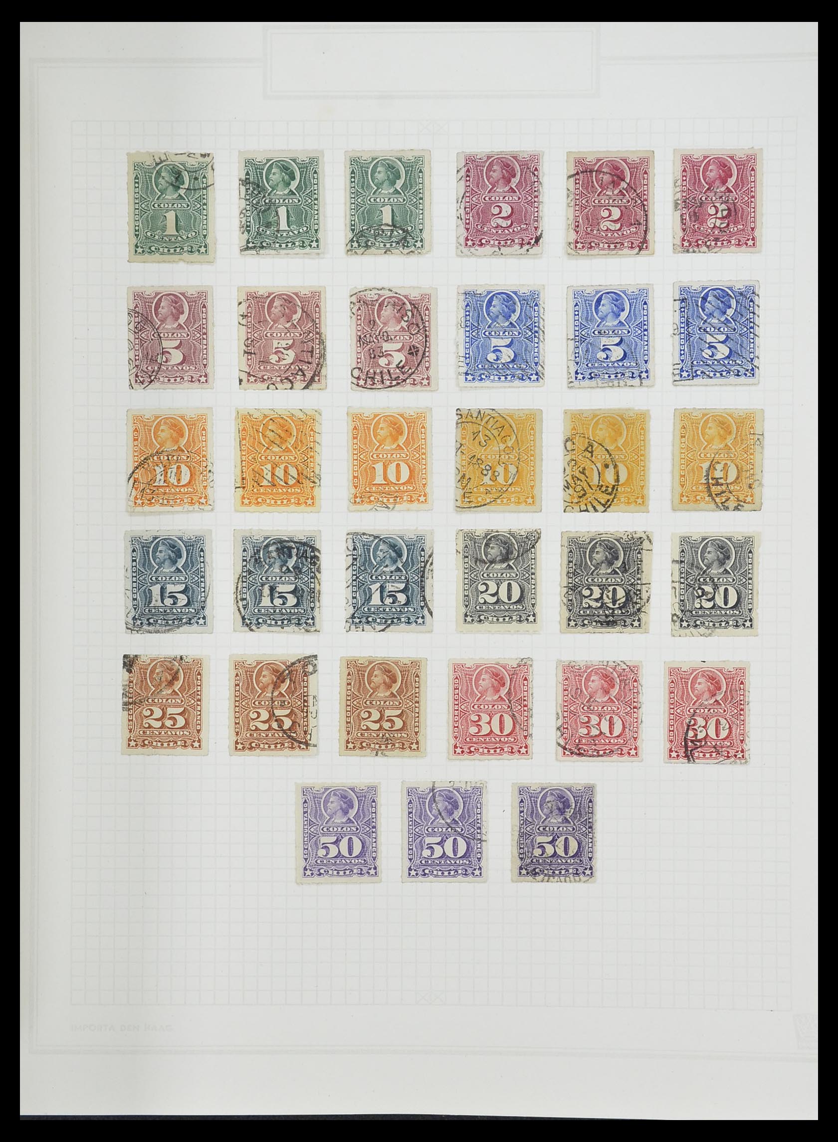 33913 020 - Postzegelverzameling 33913 Latijns Amerika 1850-1950.