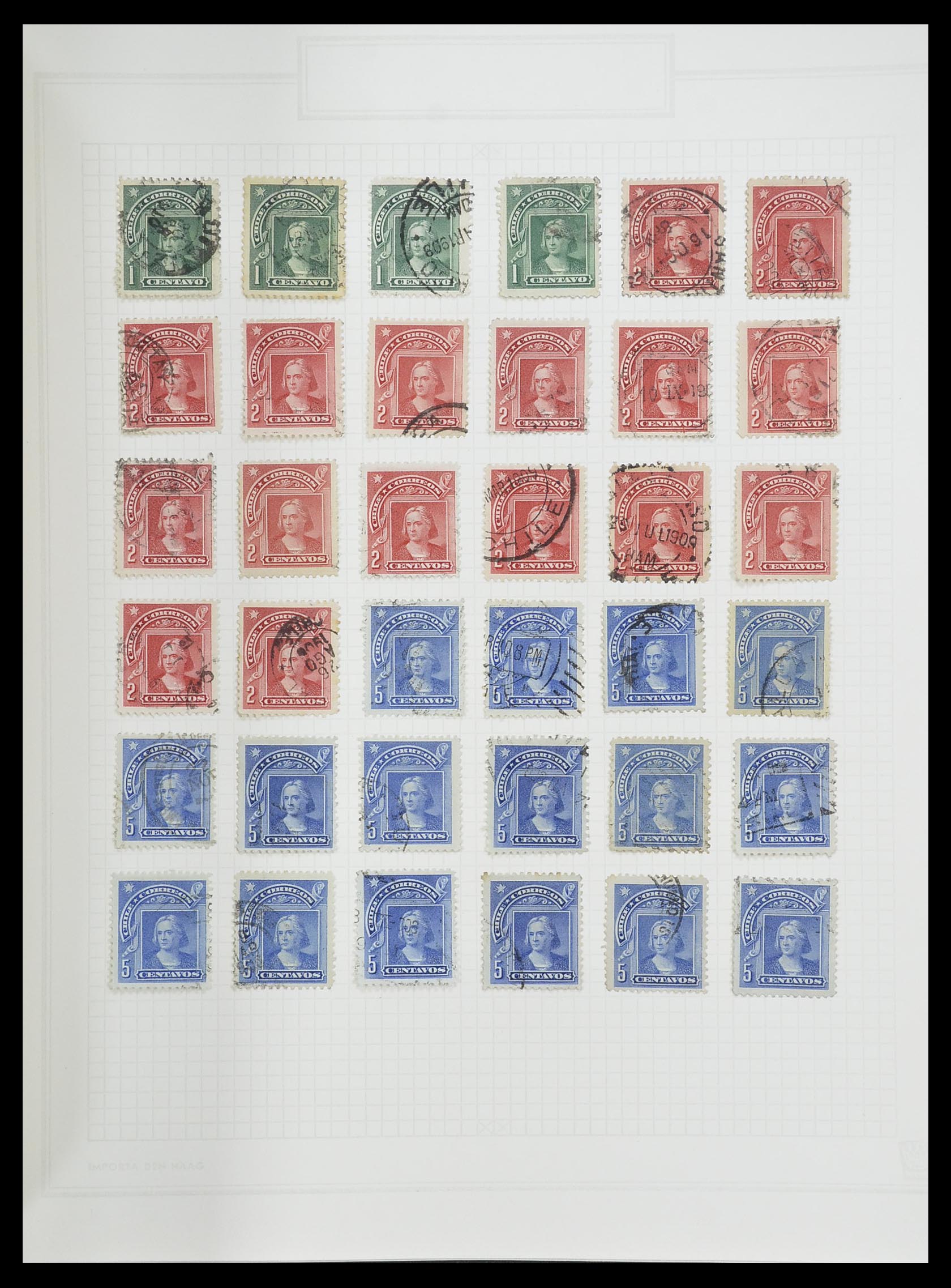 33913 032 - Postzegelverzameling 33913 Latijns Amerika 1850-1950.