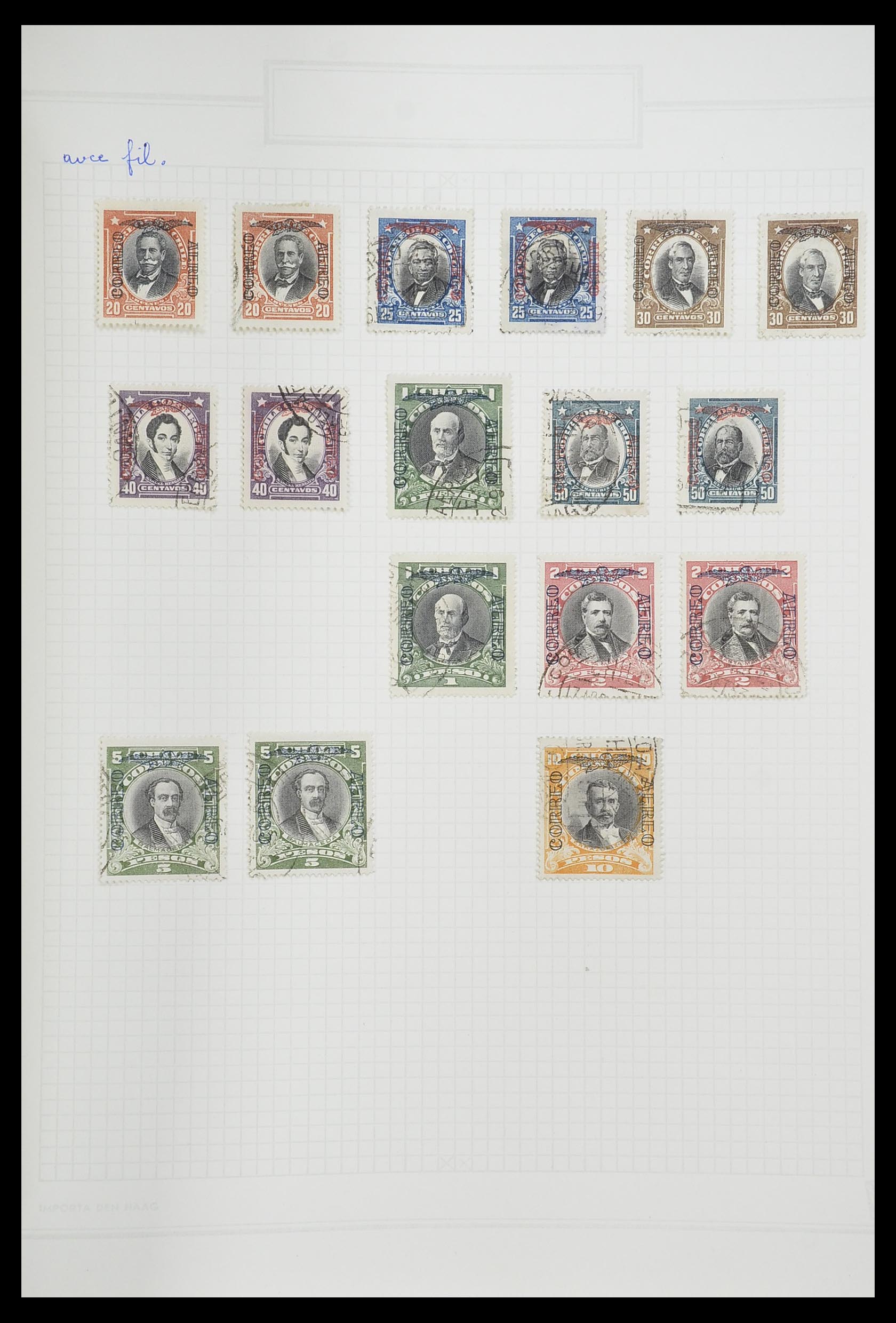 33913 065 - Postzegelverzameling 33913 Latijns Amerika 1850-1950.