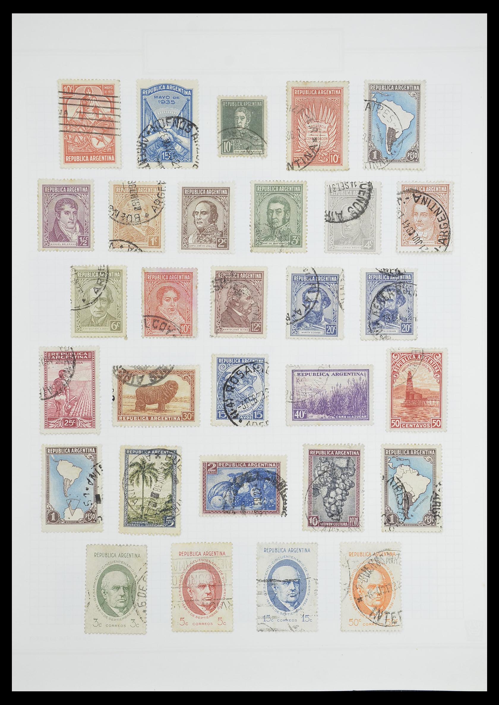 33913 092 - Postzegelverzameling 33913 Latijns Amerika 1850-1950.