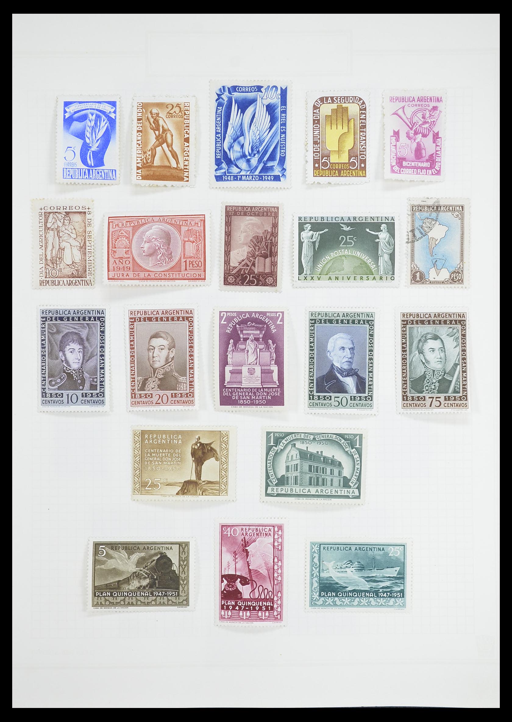 33913 096 - Postzegelverzameling 33913 Latijns Amerika 1850-1950.