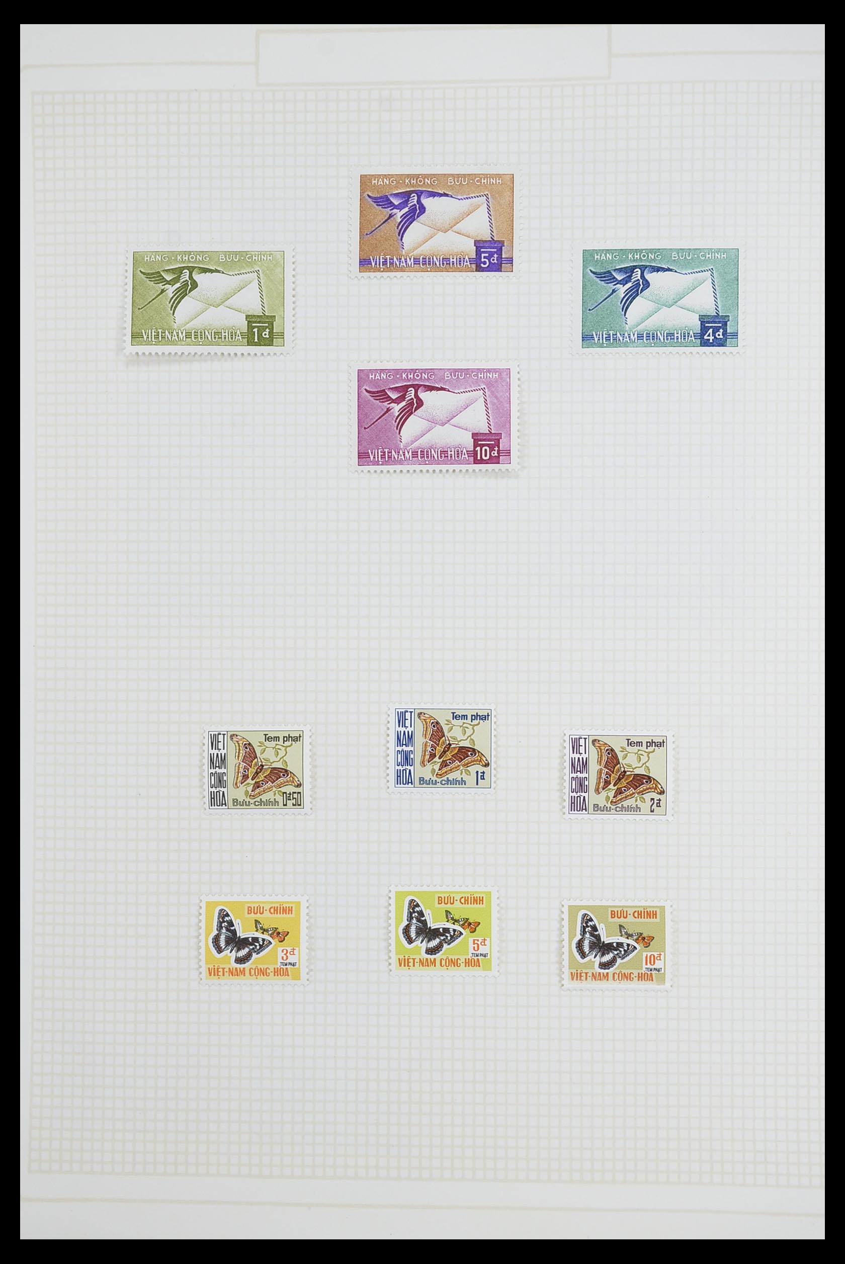 33914 002 - Postzegelverzameling 33914 Franse koloniën in Azië 1951-1975.