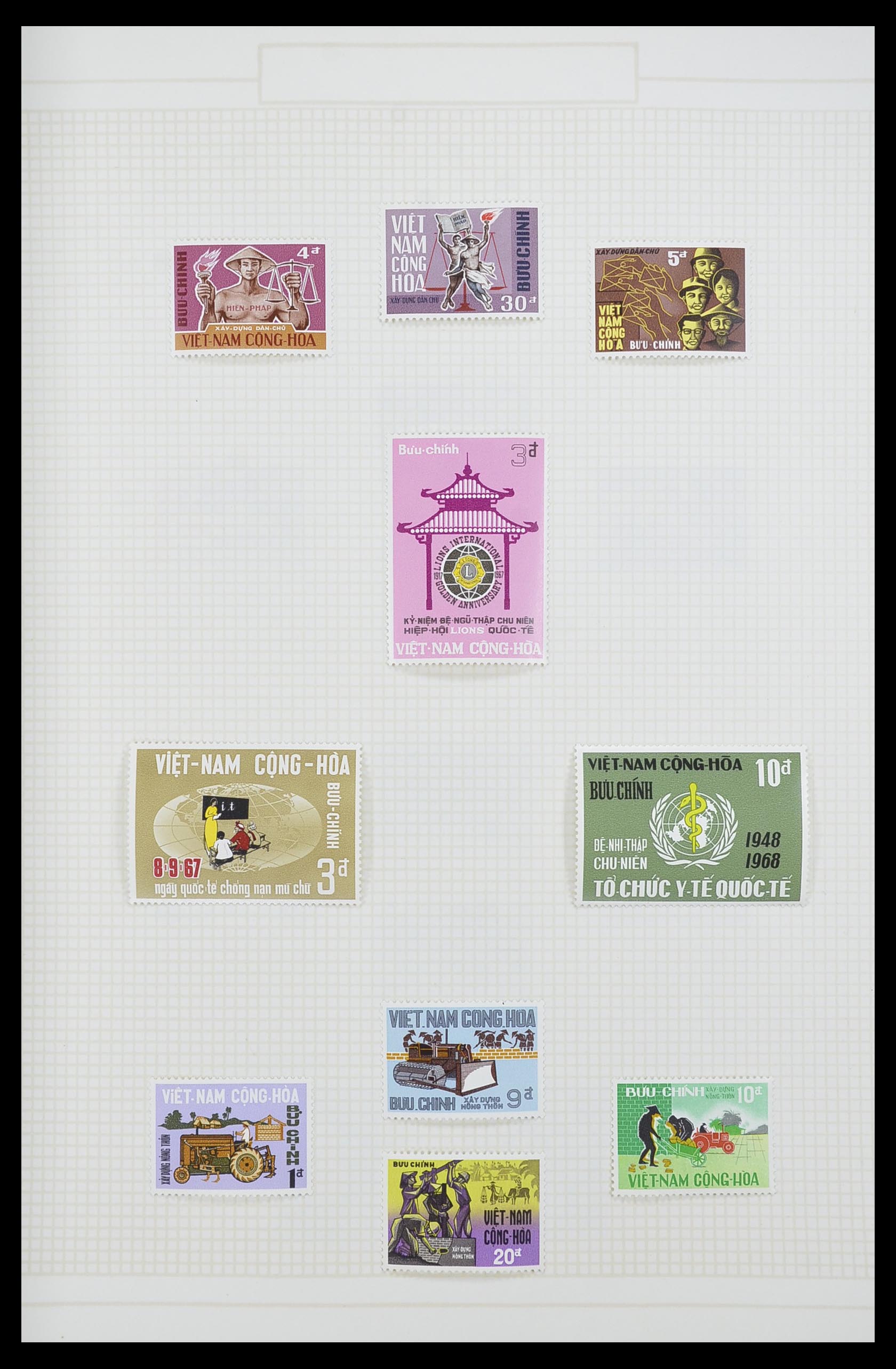 33914 037 - Stamp collection 33914 French colonies in Asia 1951-1975.
