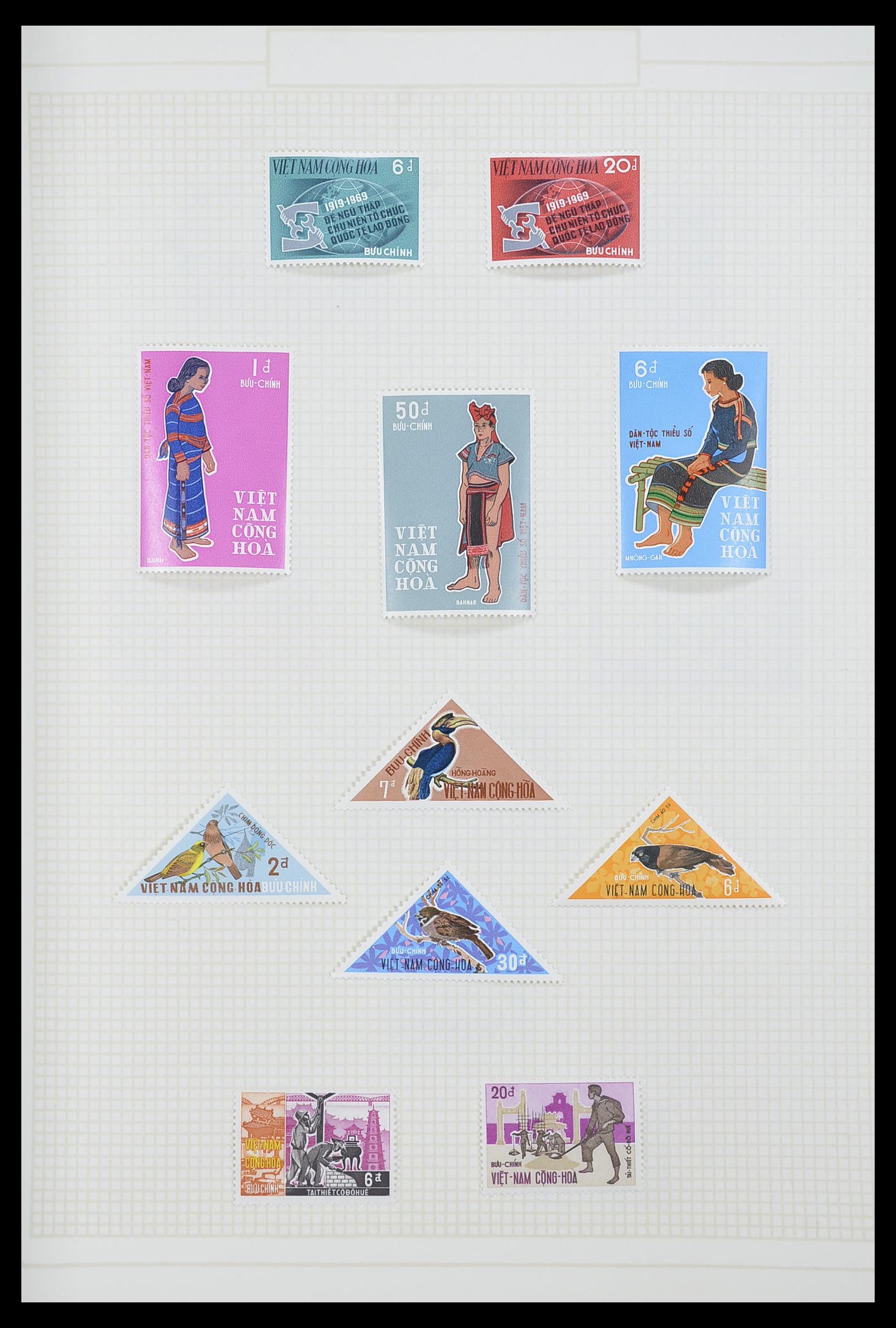 33914 041 - Postzegelverzameling 33914 Franse koloniën in Azië 1951-1975.