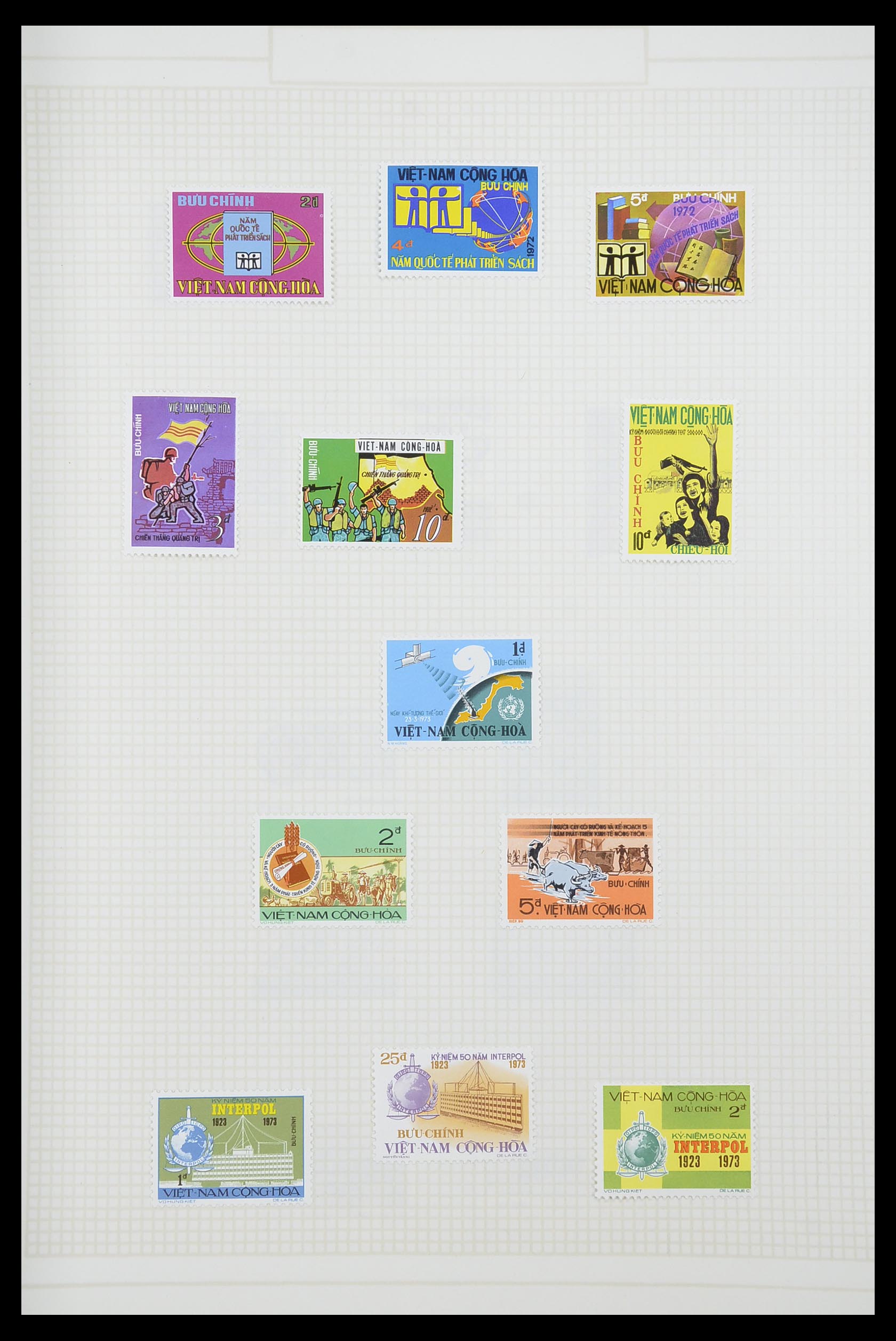 33914 048 - Postzegelverzameling 33914 Franse koloniën in Azië 1951-1975.