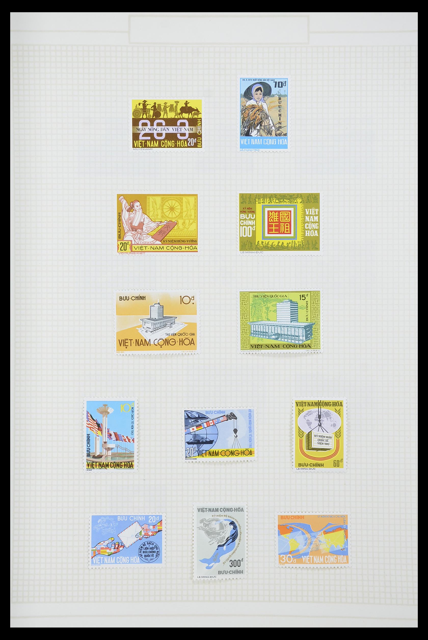 33914 051 - Postzegelverzameling 33914 Franse koloniën in Azië 1951-1975.