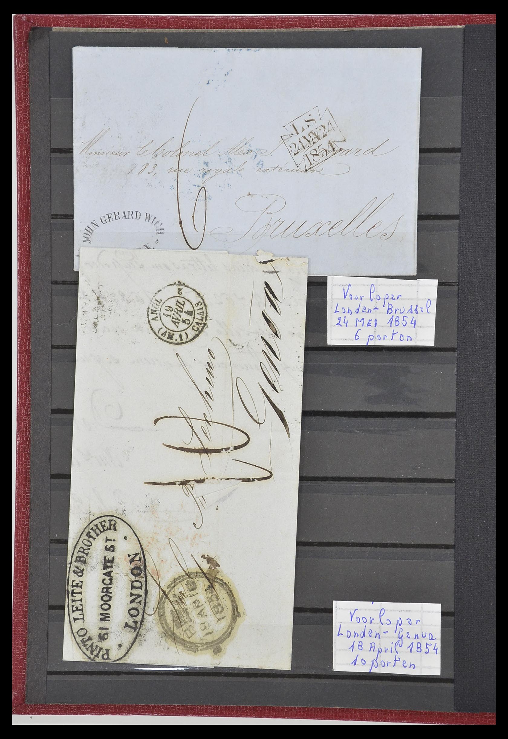 33918 002 - Postzegelverzameling 33918 Engeland brieven 1848-1902.