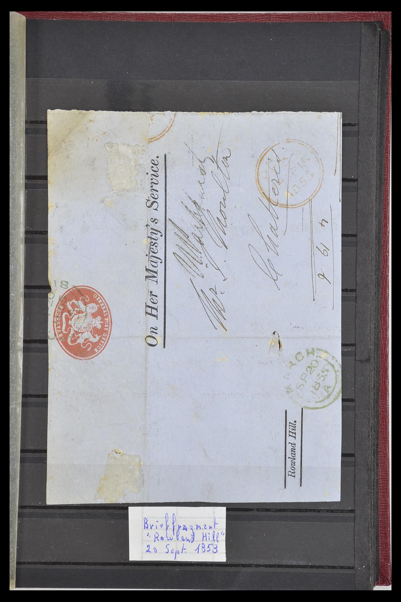 33918 003 - Postzegelverzameling 33918 Engeland brieven 1848-1902.