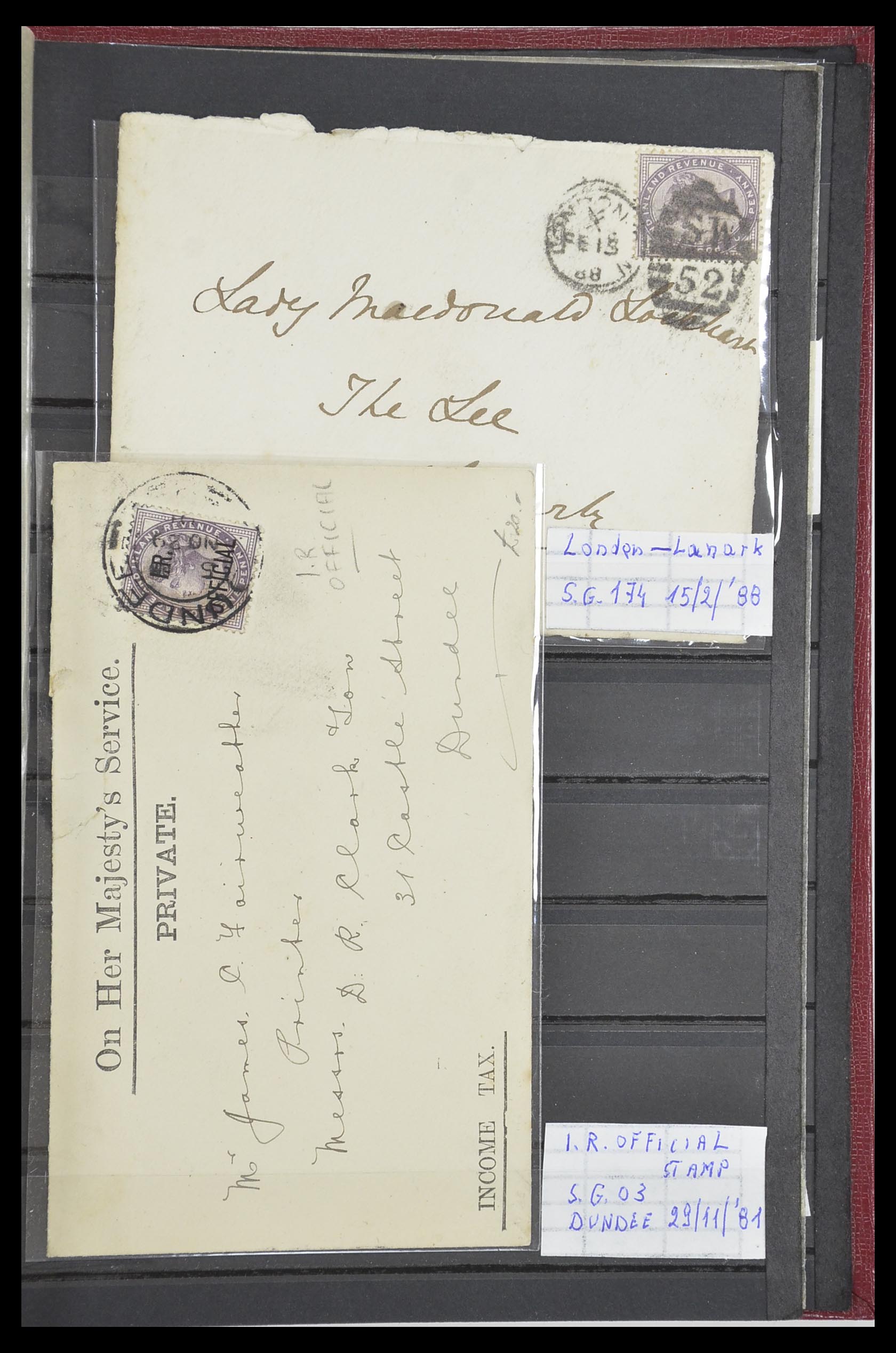 33918 013 - Postzegelverzameling 33918 Engeland brieven 1848-1902.