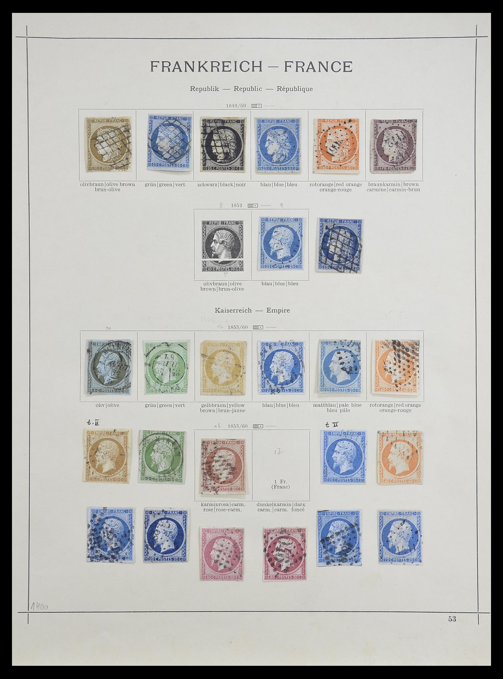 33919 001 - Stamp collection 33919 France 1849-1946.