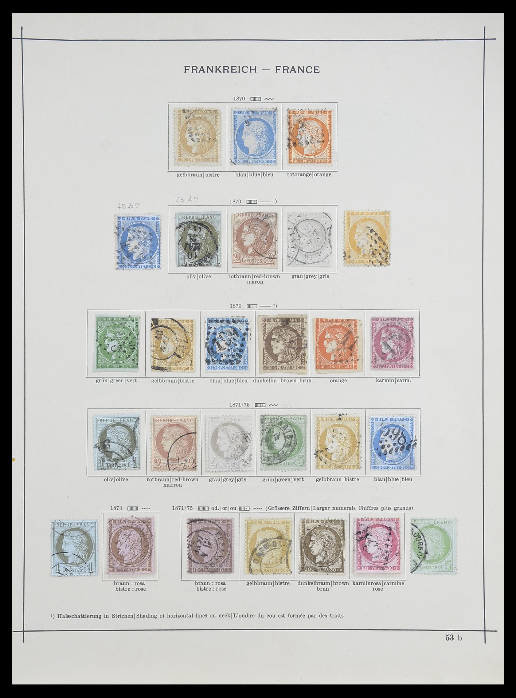 33919 003 - Postzegelverzameling 33919 Frankrijk 1849-1946.