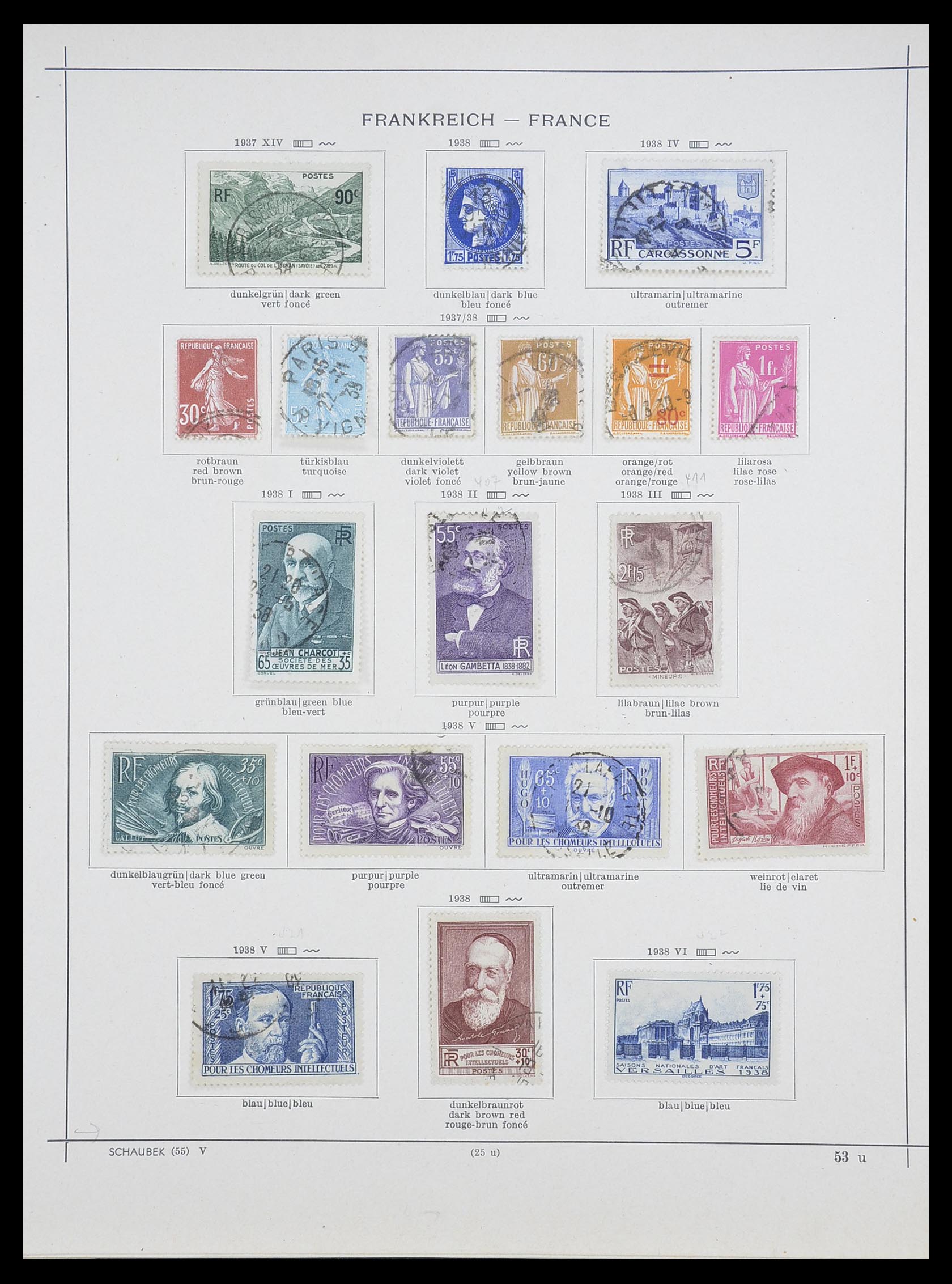 33919 021 - Postzegelverzameling 33919 Frankrijk 1849-1946.