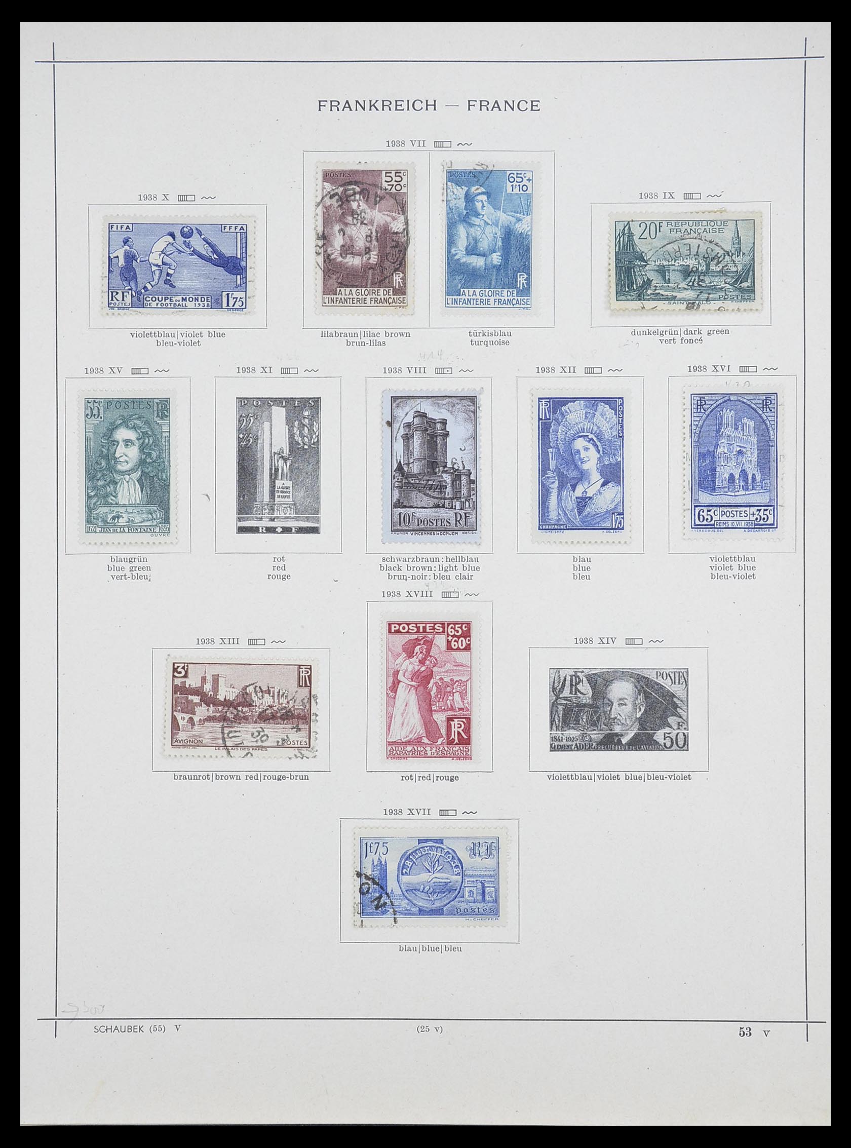 33919 022 - Postzegelverzameling 33919 Frankrijk 1849-1946.