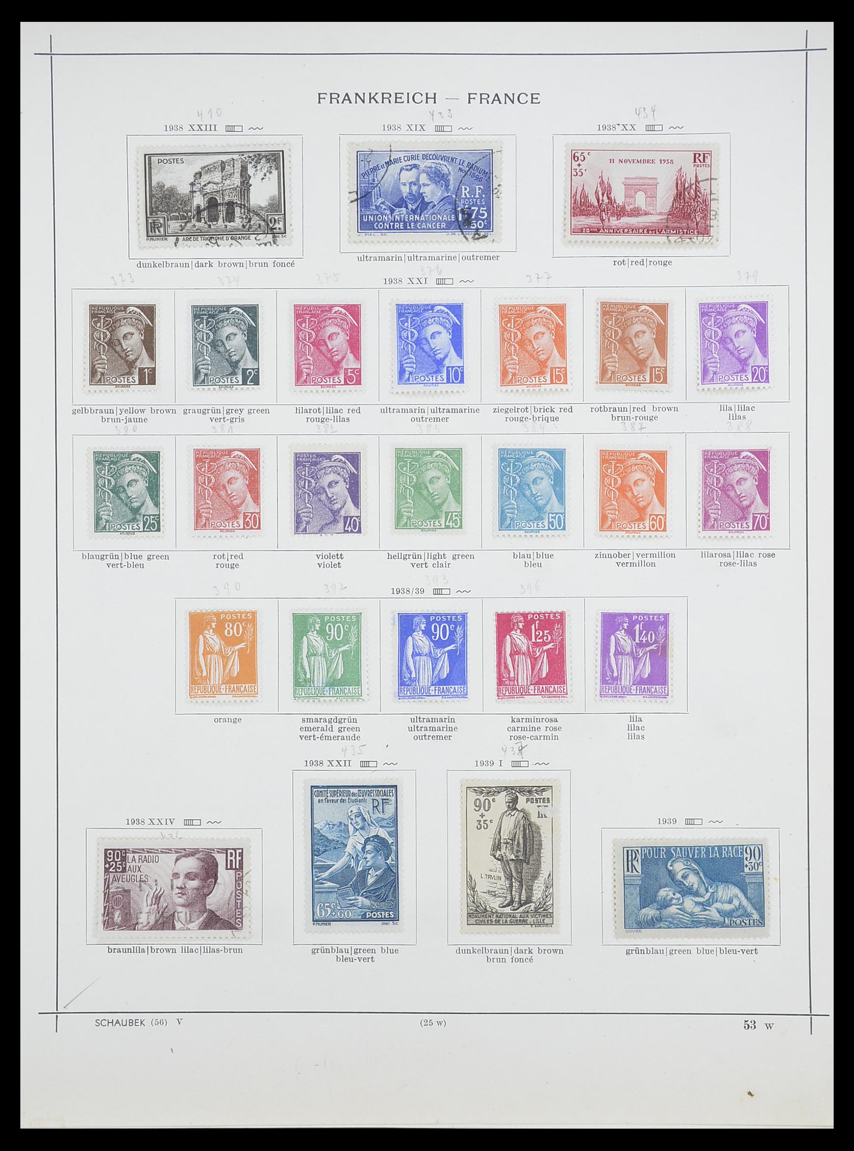 33919 023 - Postzegelverzameling 33919 Frankrijk 1849-1946.