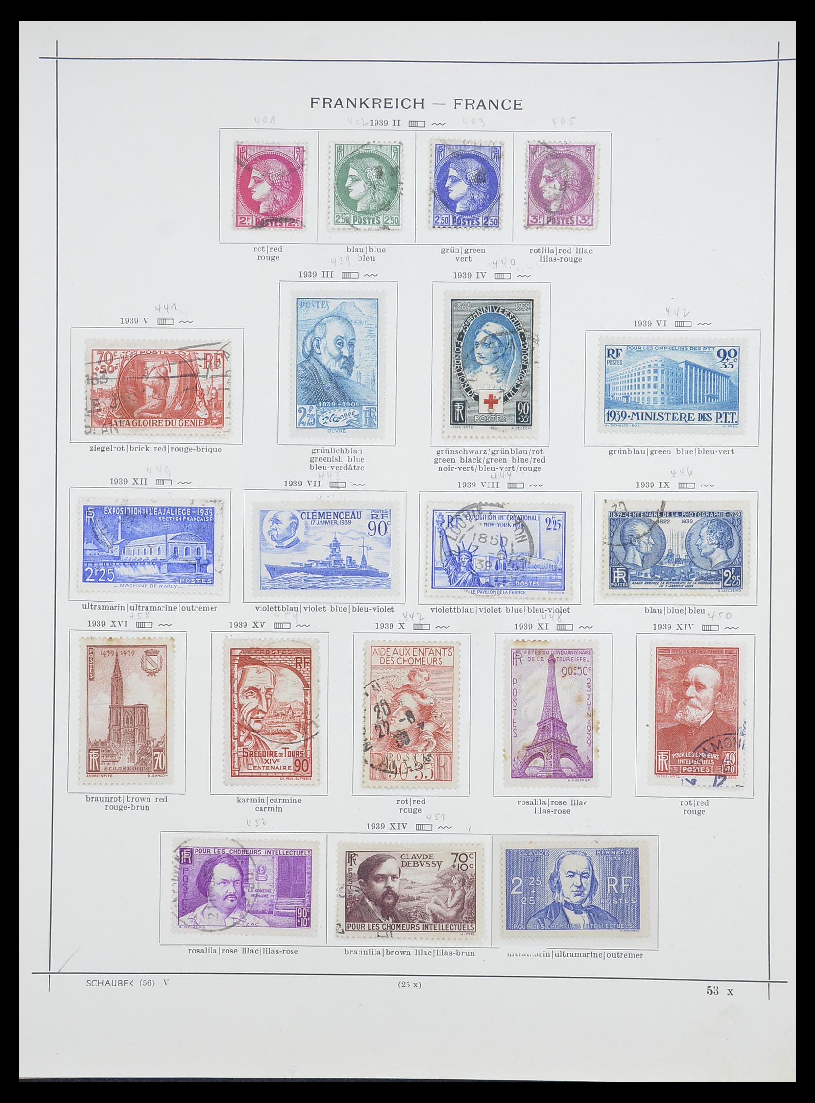 33919 024 - Postzegelverzameling 33919 Frankrijk 1849-1946.