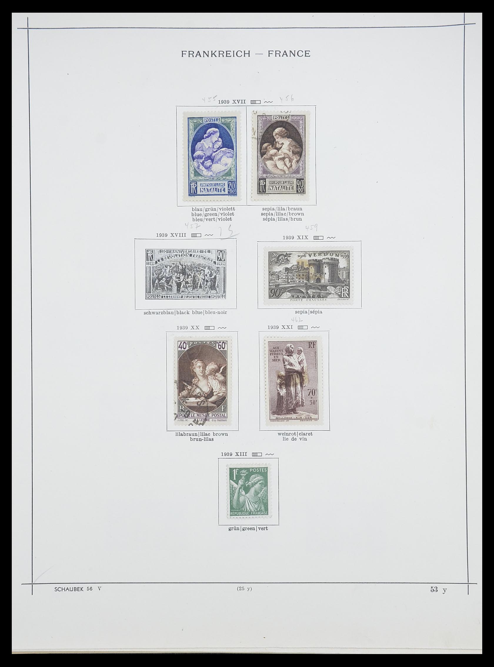 33919 025 - Postzegelverzameling 33919 Frankrijk 1849-1946.