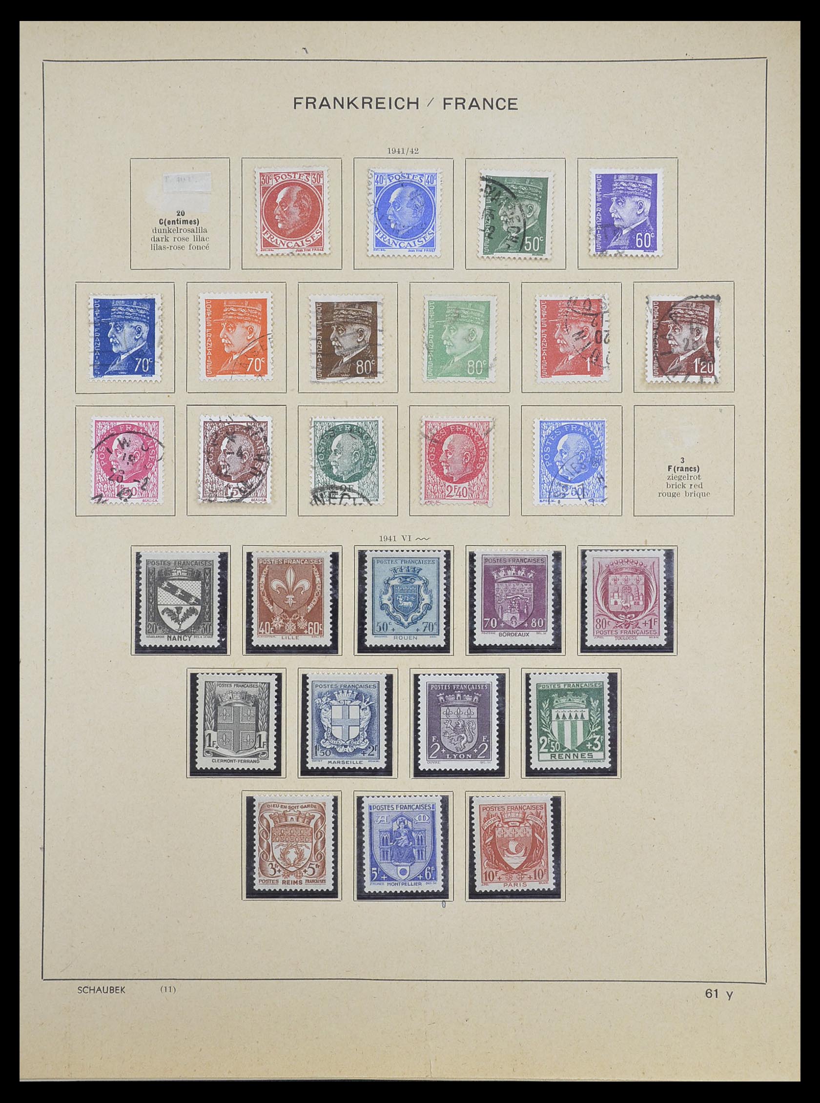 33919 029 - Postzegelverzameling 33919 Frankrijk 1849-1946.