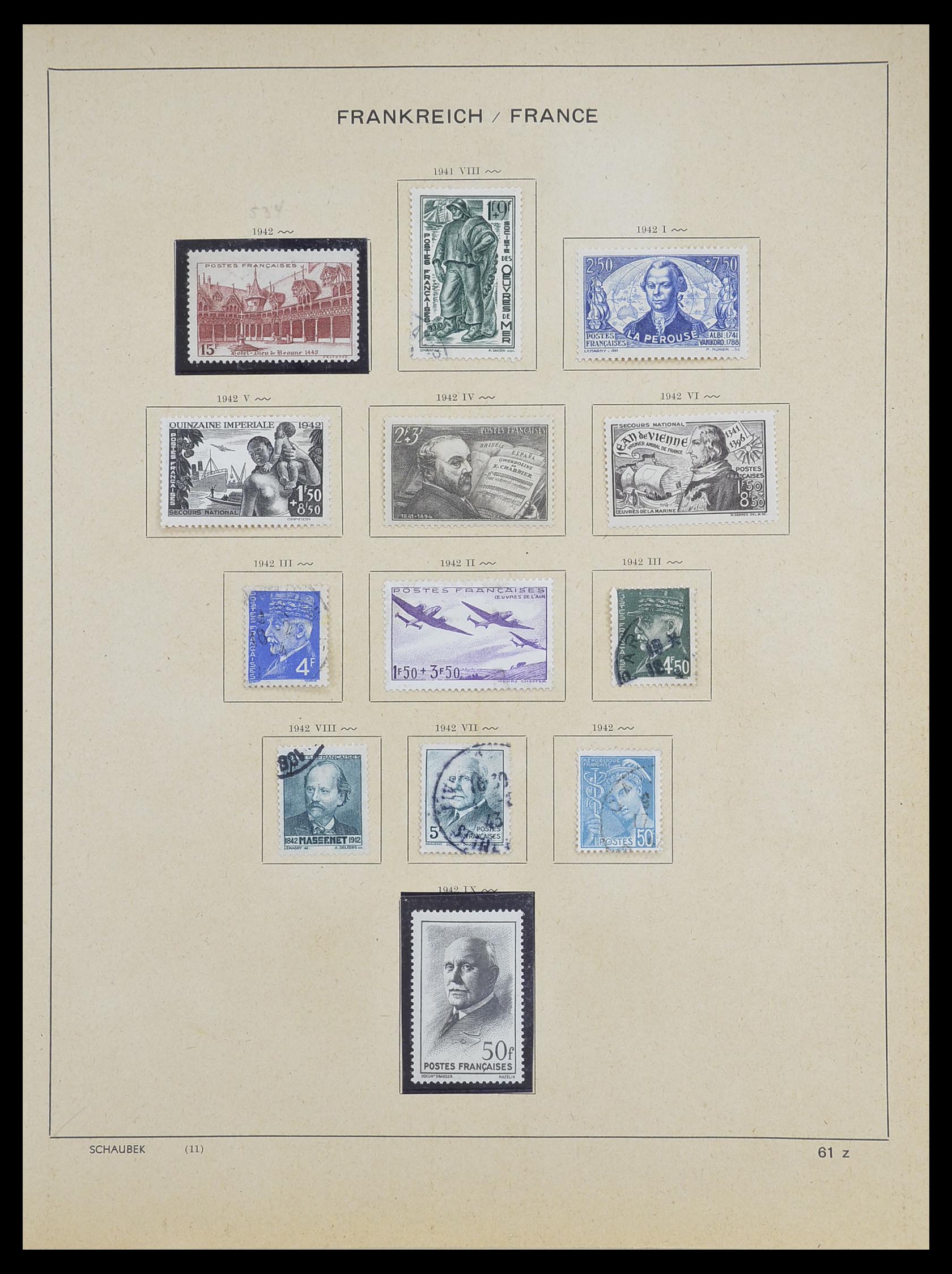 33919 030 - Postzegelverzameling 33919 Frankrijk 1849-1946.