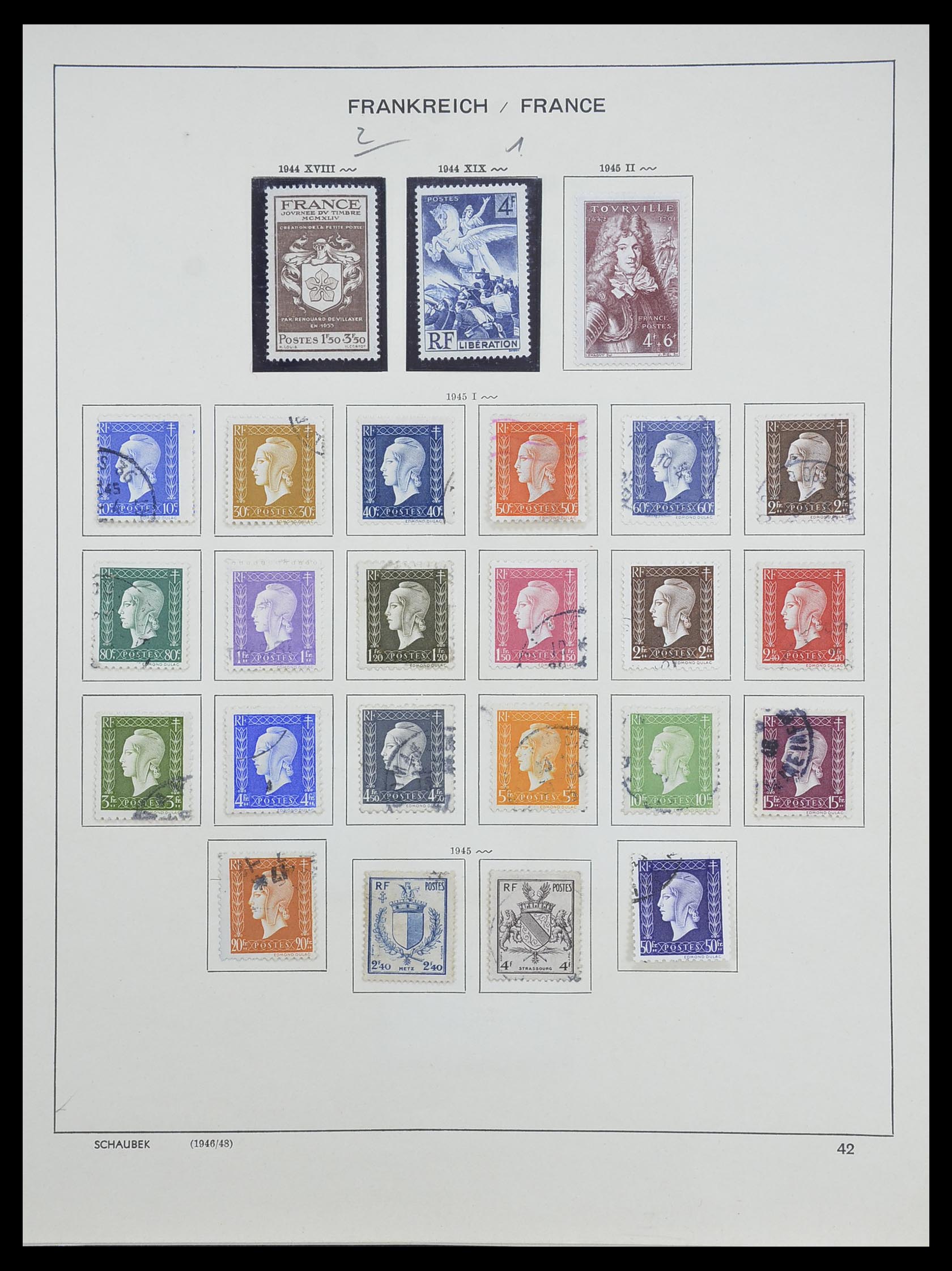 33919 035 - Postzegelverzameling 33919 Frankrijk 1849-1946.