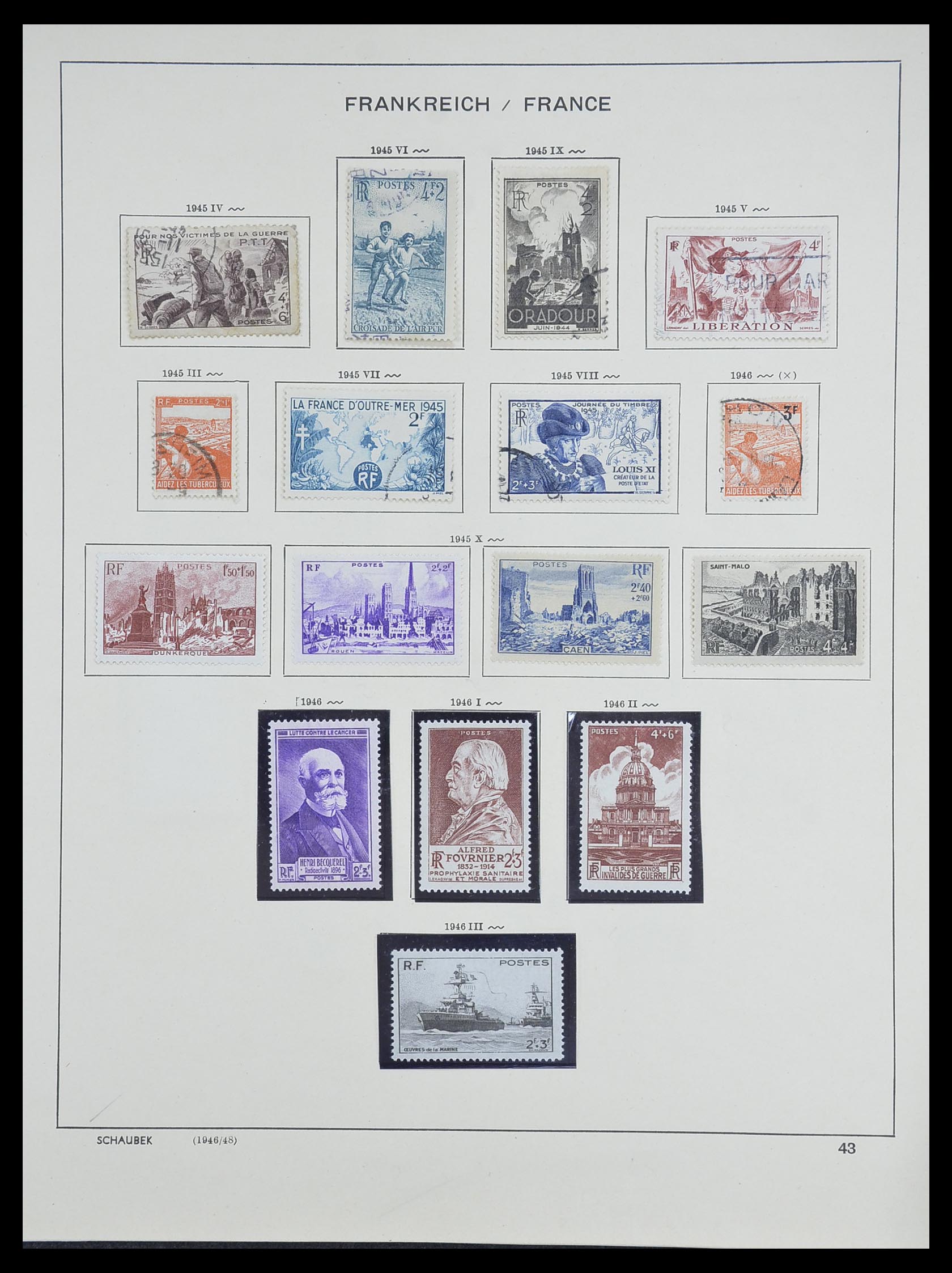 33919 036 - Postzegelverzameling 33919 Frankrijk 1849-1946.