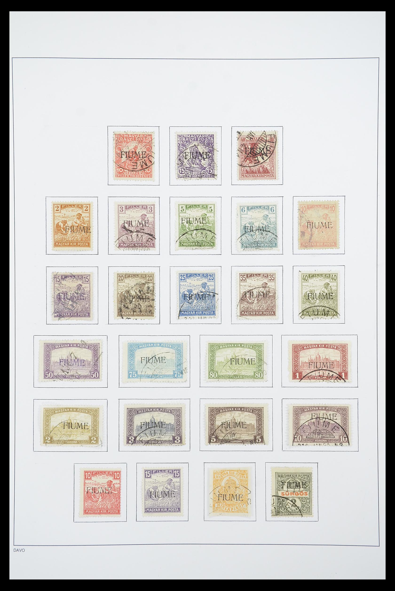 33921 001 - Postzegelverzameling 33921 Fiume 1919-1924.