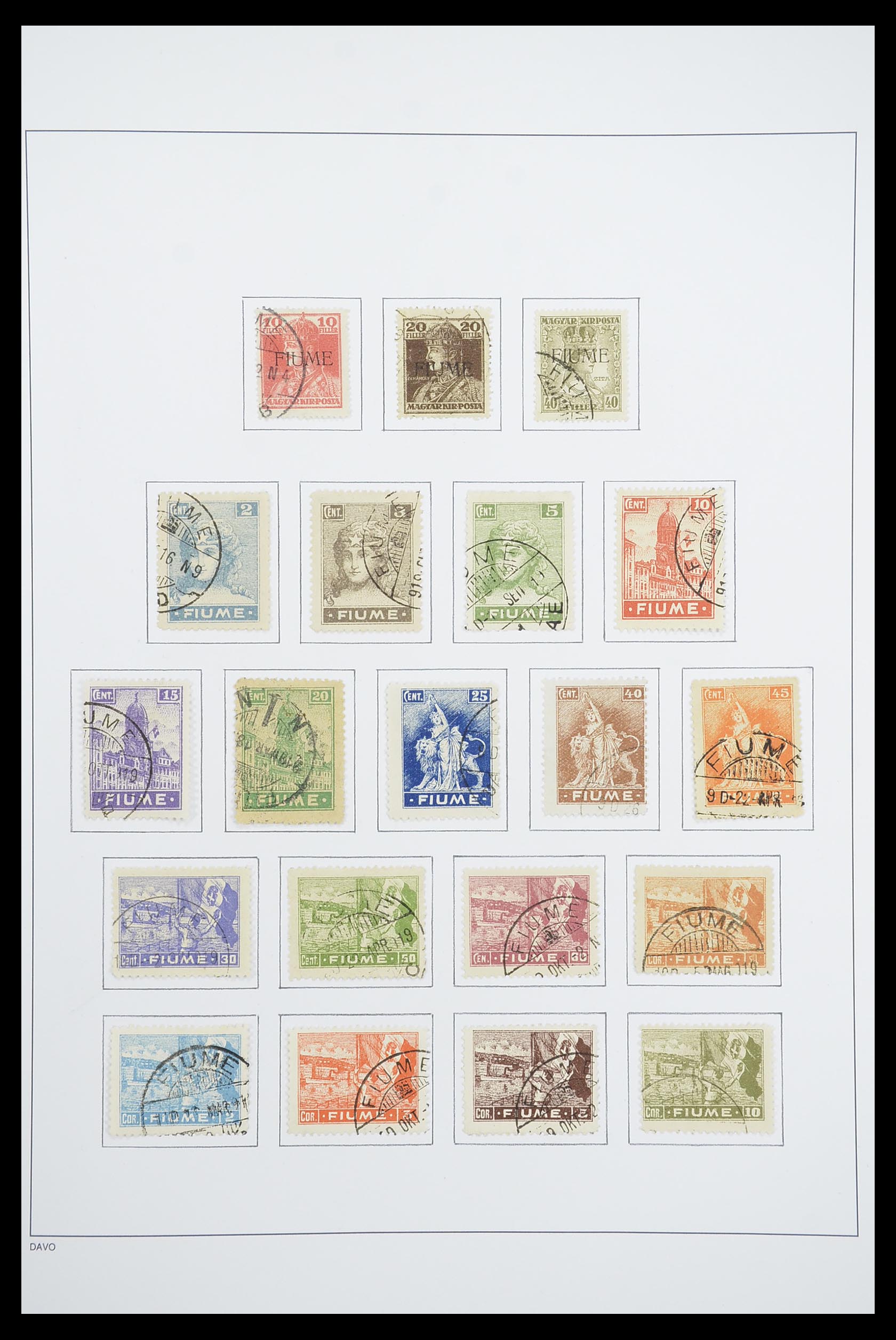 33921 002 - Postzegelverzameling 33921 Fiume 1919-1924.