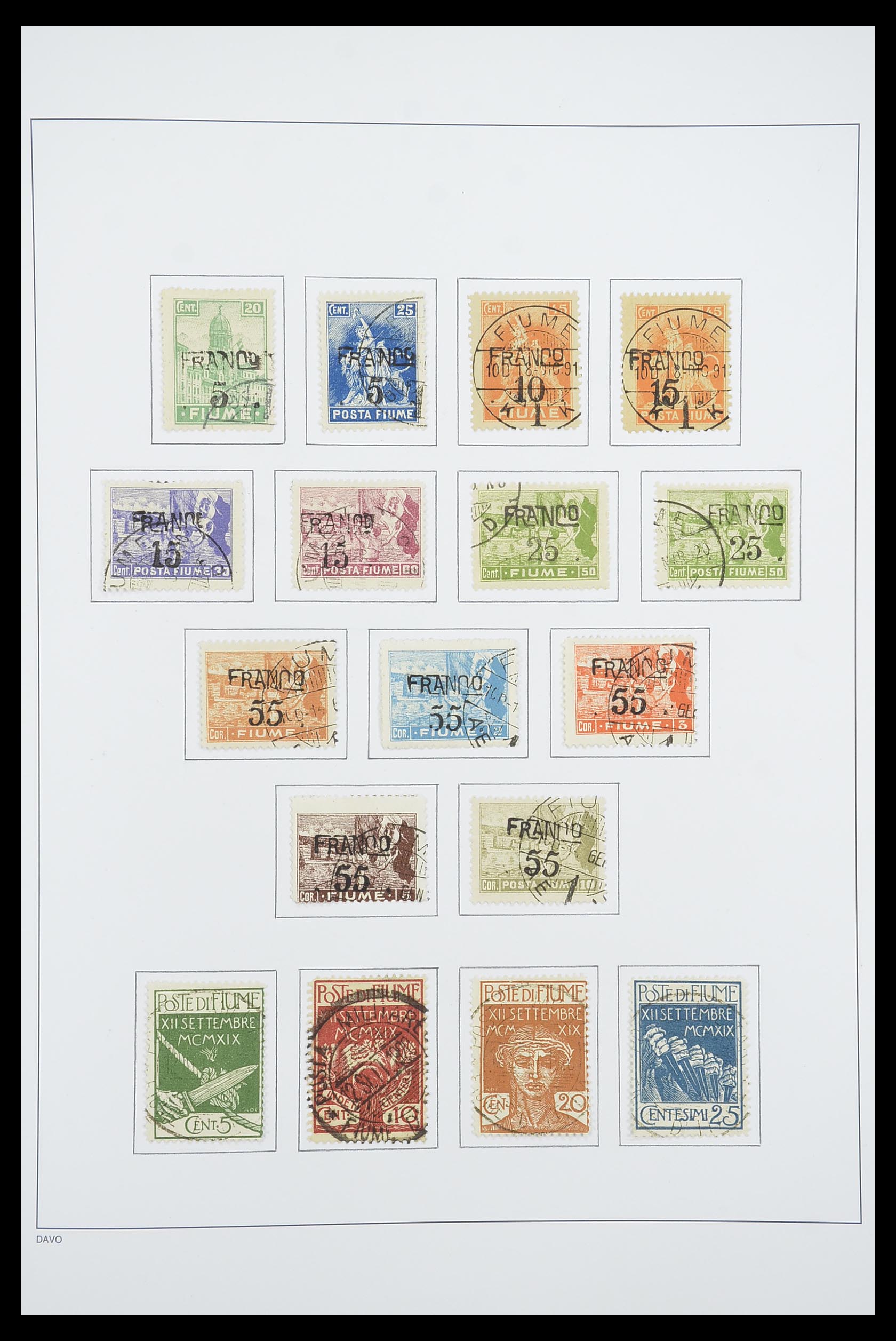 33921 004 - Postzegelverzameling 33921 Fiume 1919-1924.