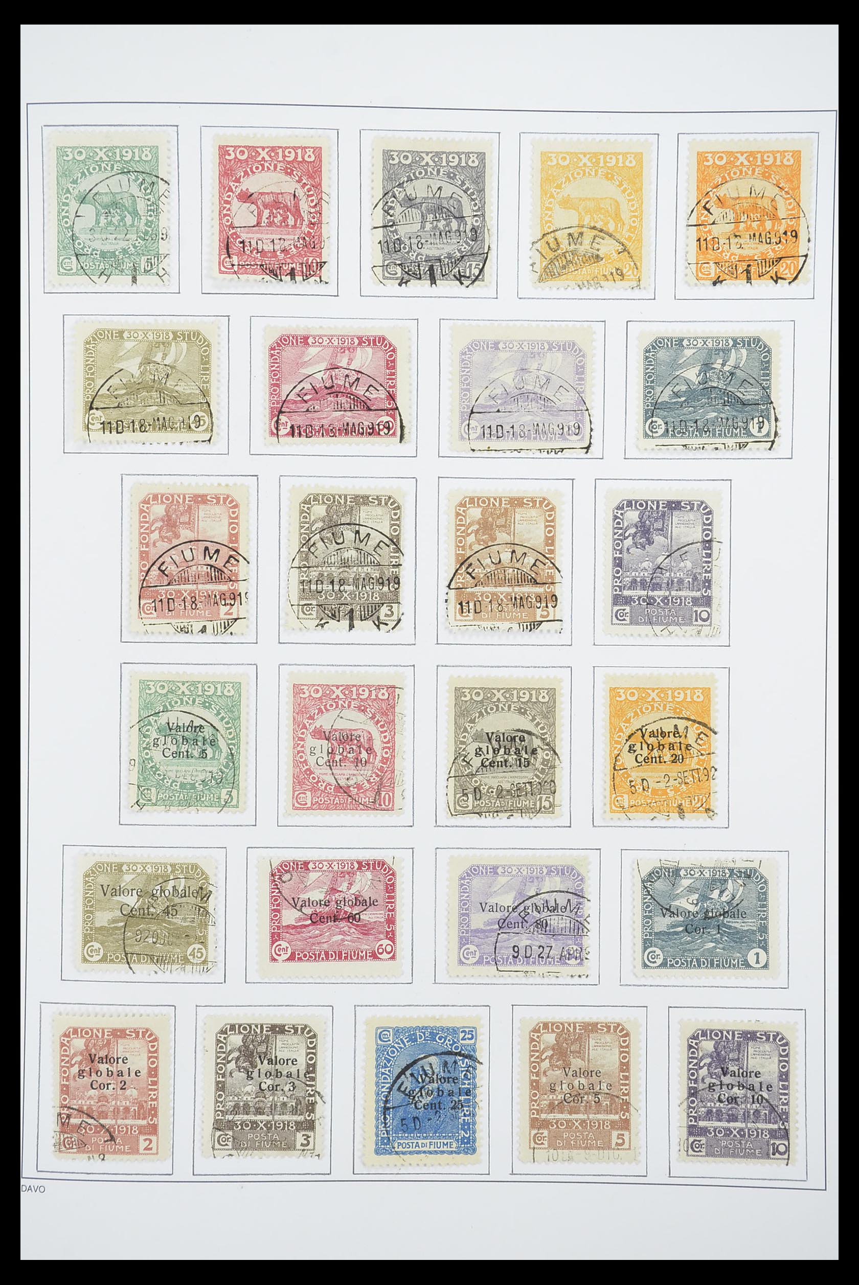 33921 007 - Postzegelverzameling 33921 Fiume 1919-1924.