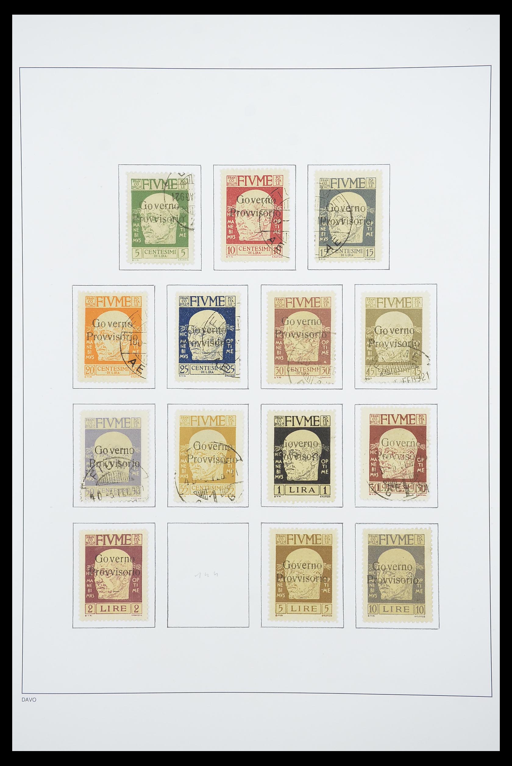 33921 008 - Postzegelverzameling 33921 Fiume 1919-1924.