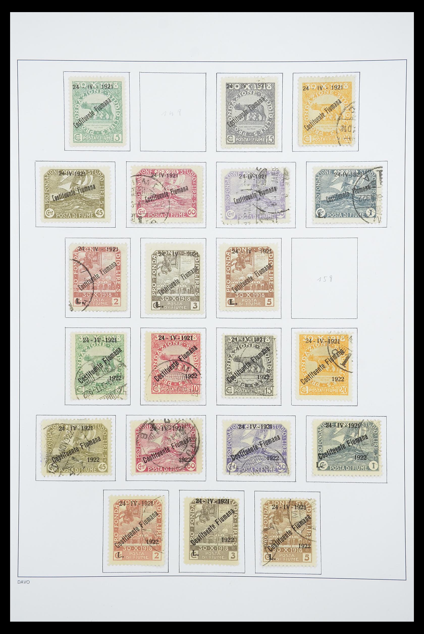 33921 009 - Postzegelverzameling 33921 Fiume 1919-1924.
