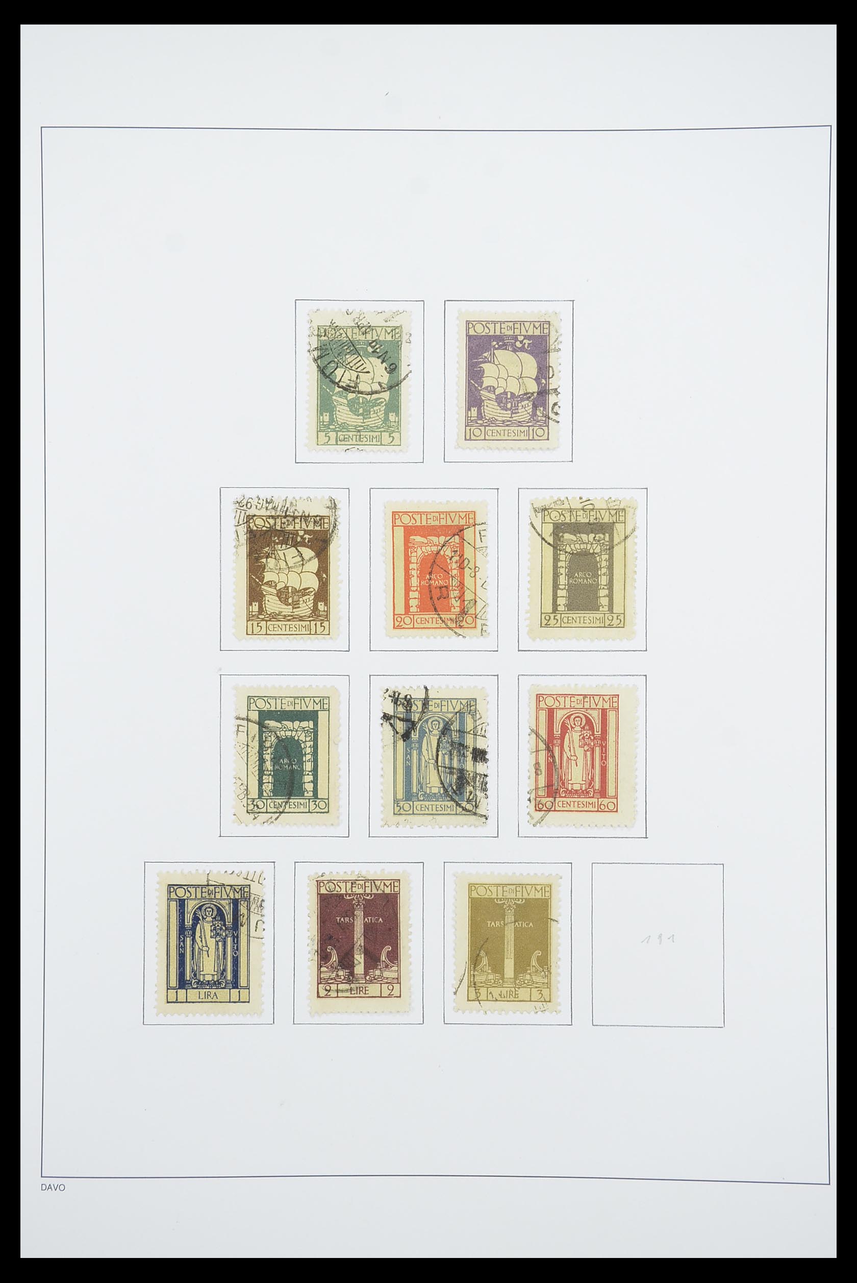 33921 010 - Postzegelverzameling 33921 Fiume 1919-1924.