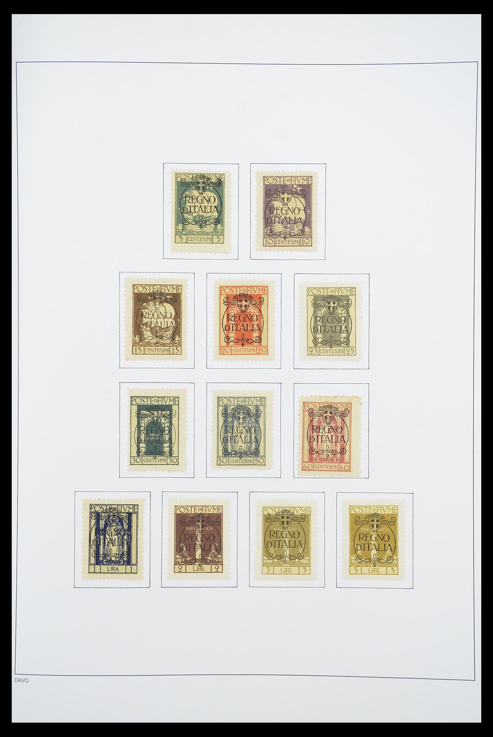33921 012 - Postzegelverzameling 33921 Fiume 1919-1924.