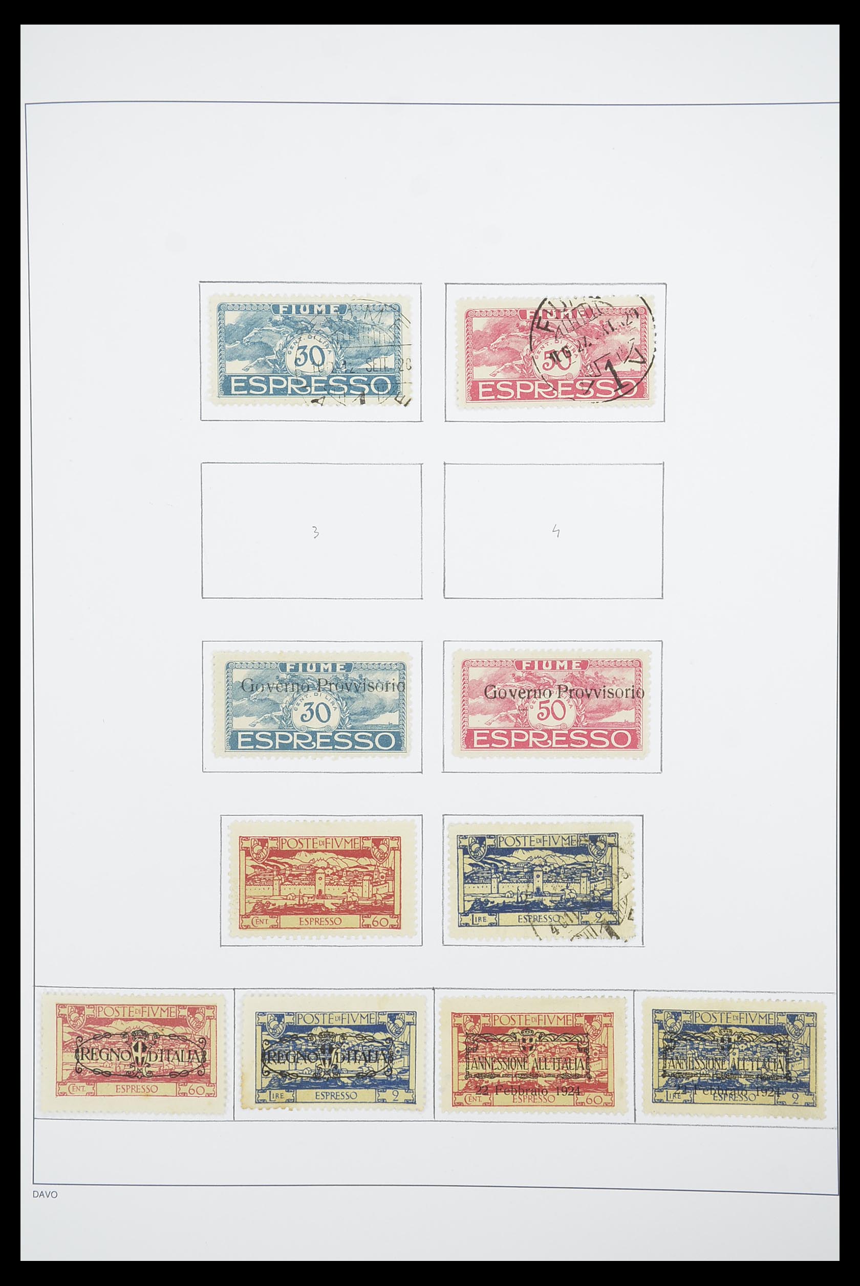 33921 014 - Postzegelverzameling 33921 Fiume 1919-1924.