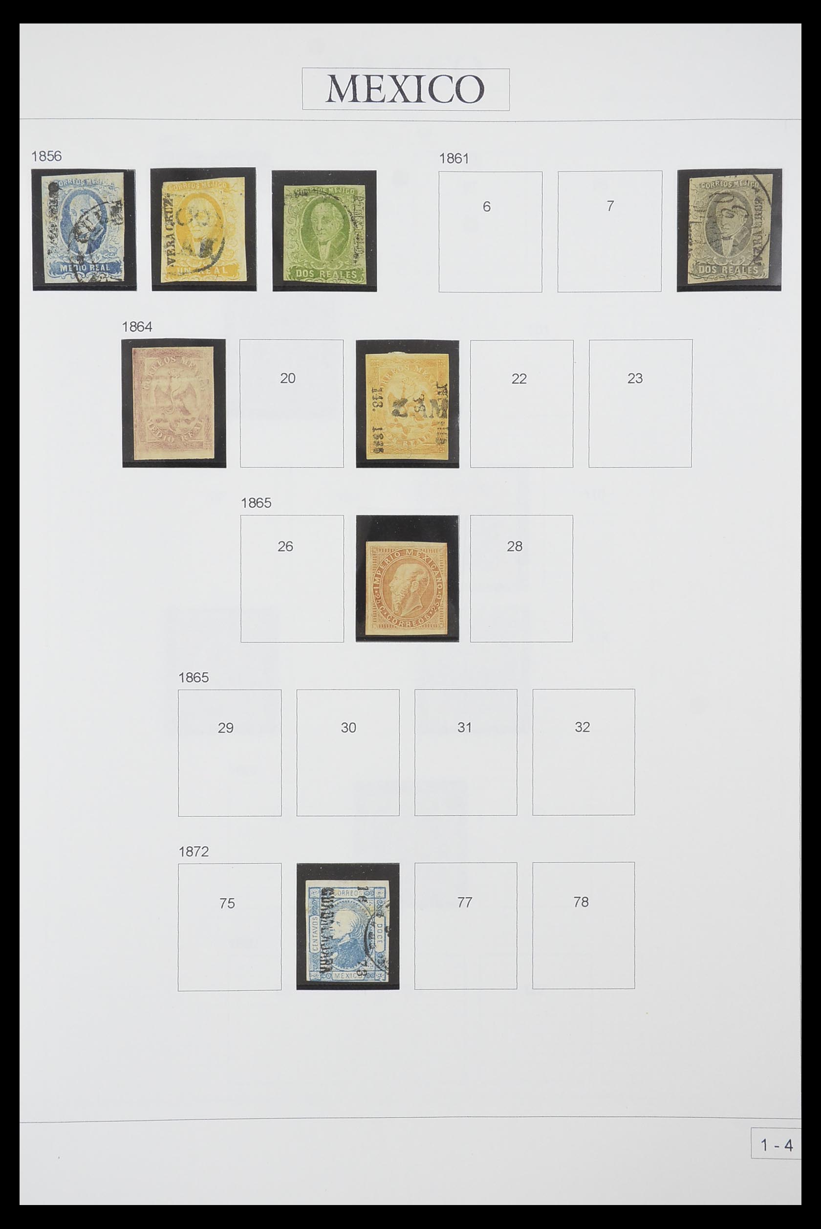 33922 001 - Postzegelverzameling 33922 Mexico 1856-1980.