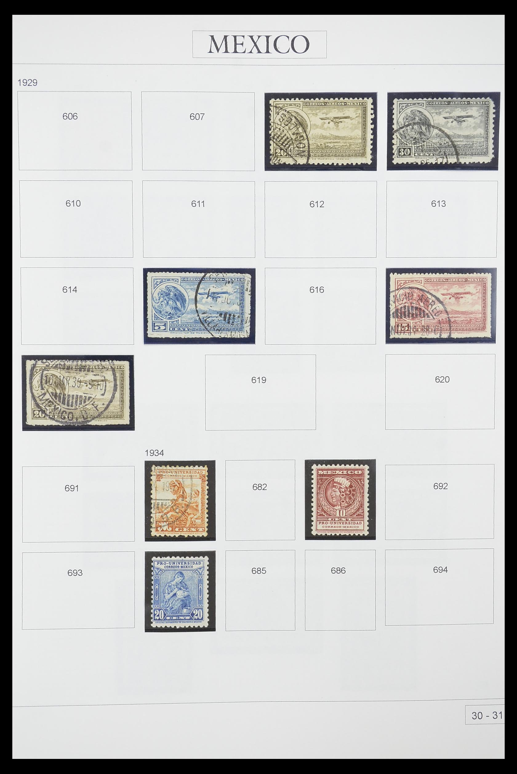 33922 012 - Stamp collection 33922 Mexico 1856-1980.