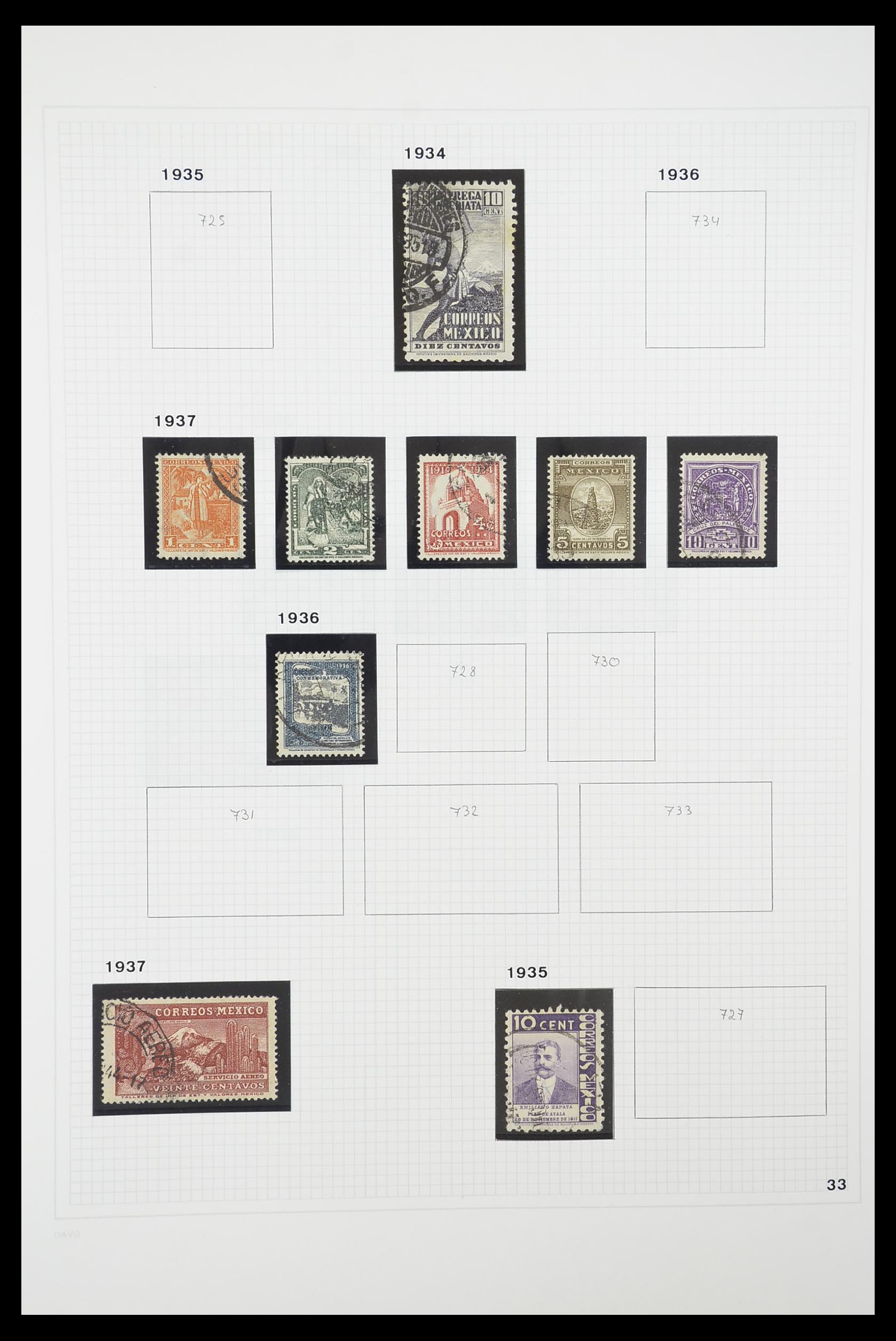 33922 014 - Postzegelverzameling 33922 Mexico 1856-1980.