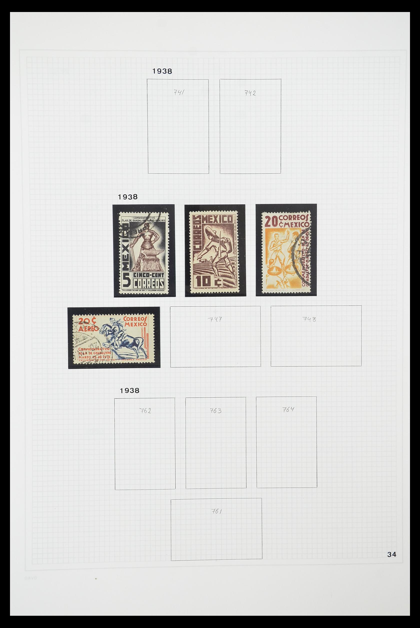33922 015 - Postzegelverzameling 33922 Mexico 1856-1980.