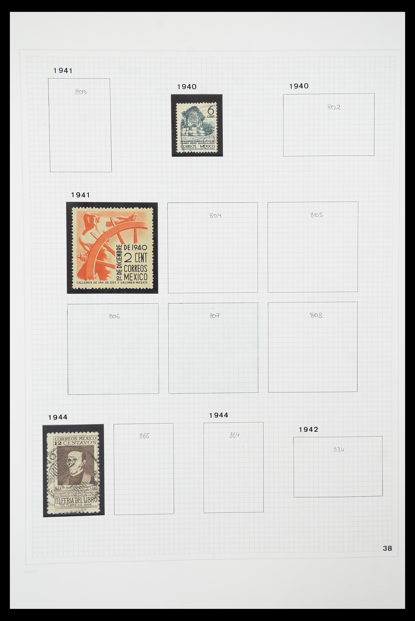 33922 019 - Postzegelverzameling 33922 Mexico 1856-1980.