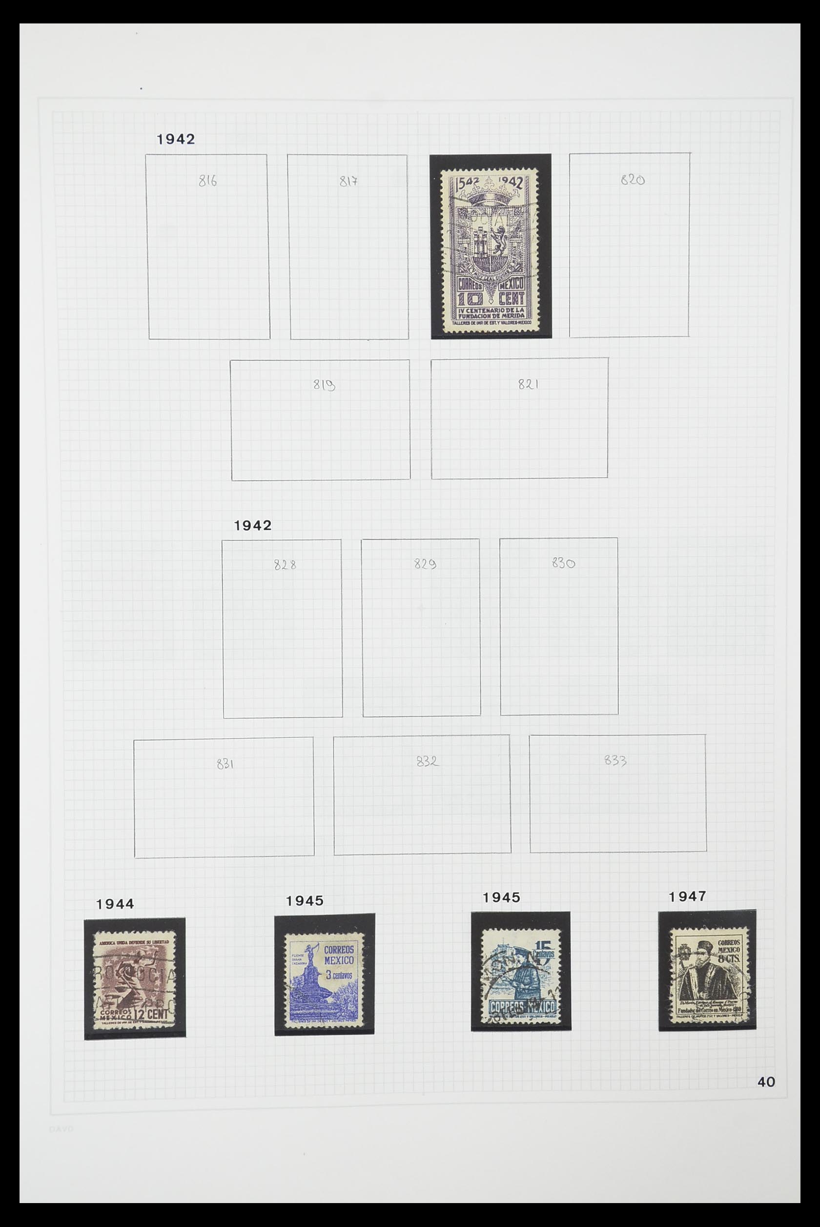 33922 021 - Postzegelverzameling 33922 Mexico 1856-1980.