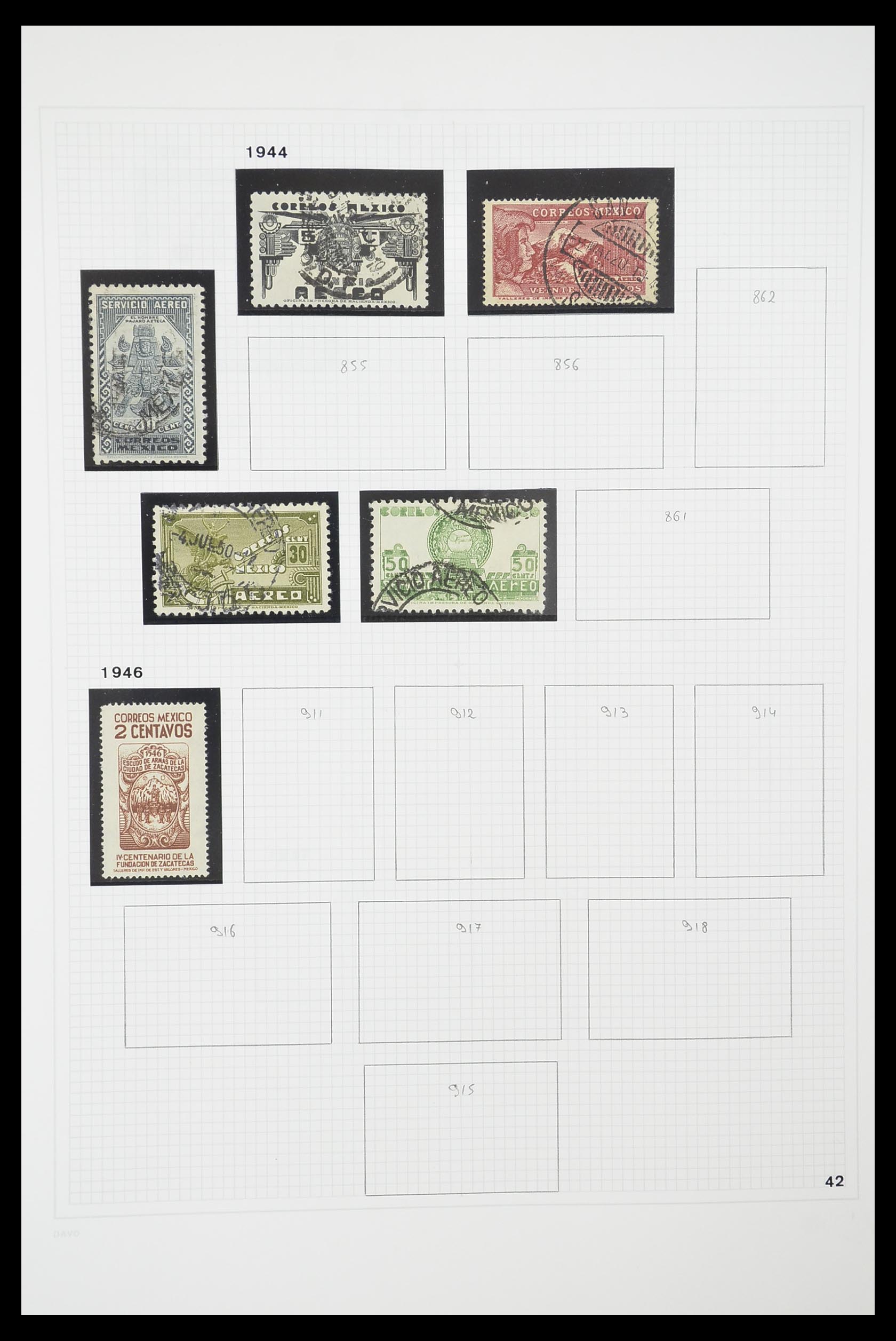 33922 023 - Postzegelverzameling 33922 Mexico 1856-1980.