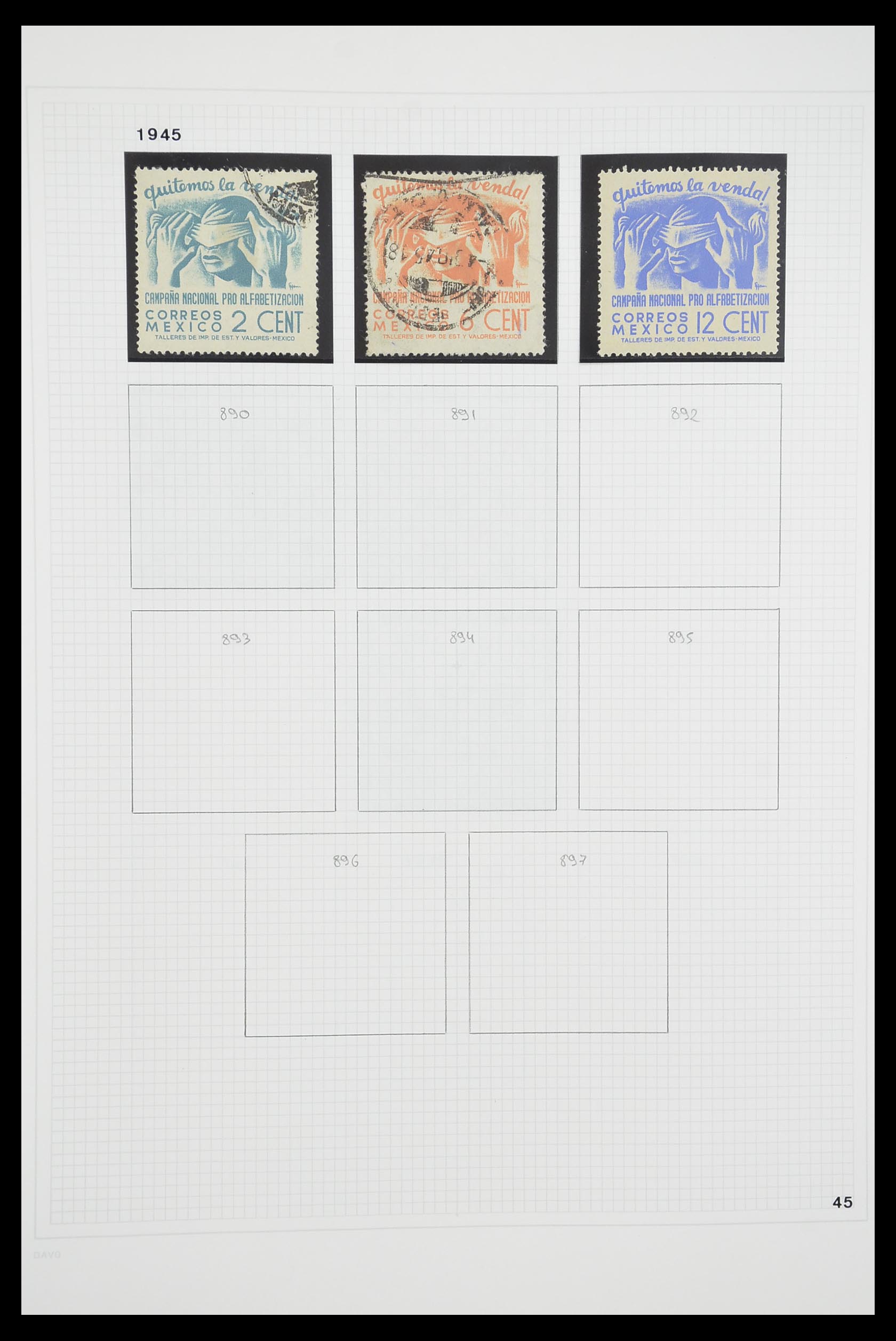 33922 025 - Postzegelverzameling 33922 Mexico 1856-1980.