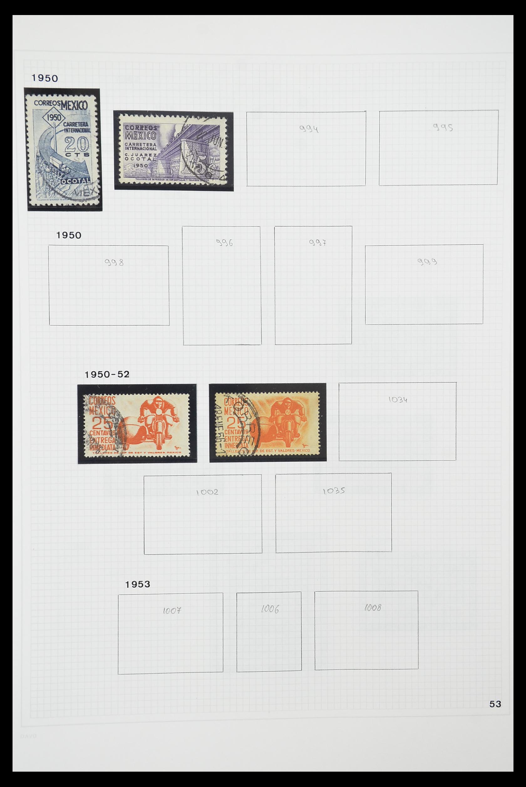 33922 033 - Postzegelverzameling 33922 Mexico 1856-1980.